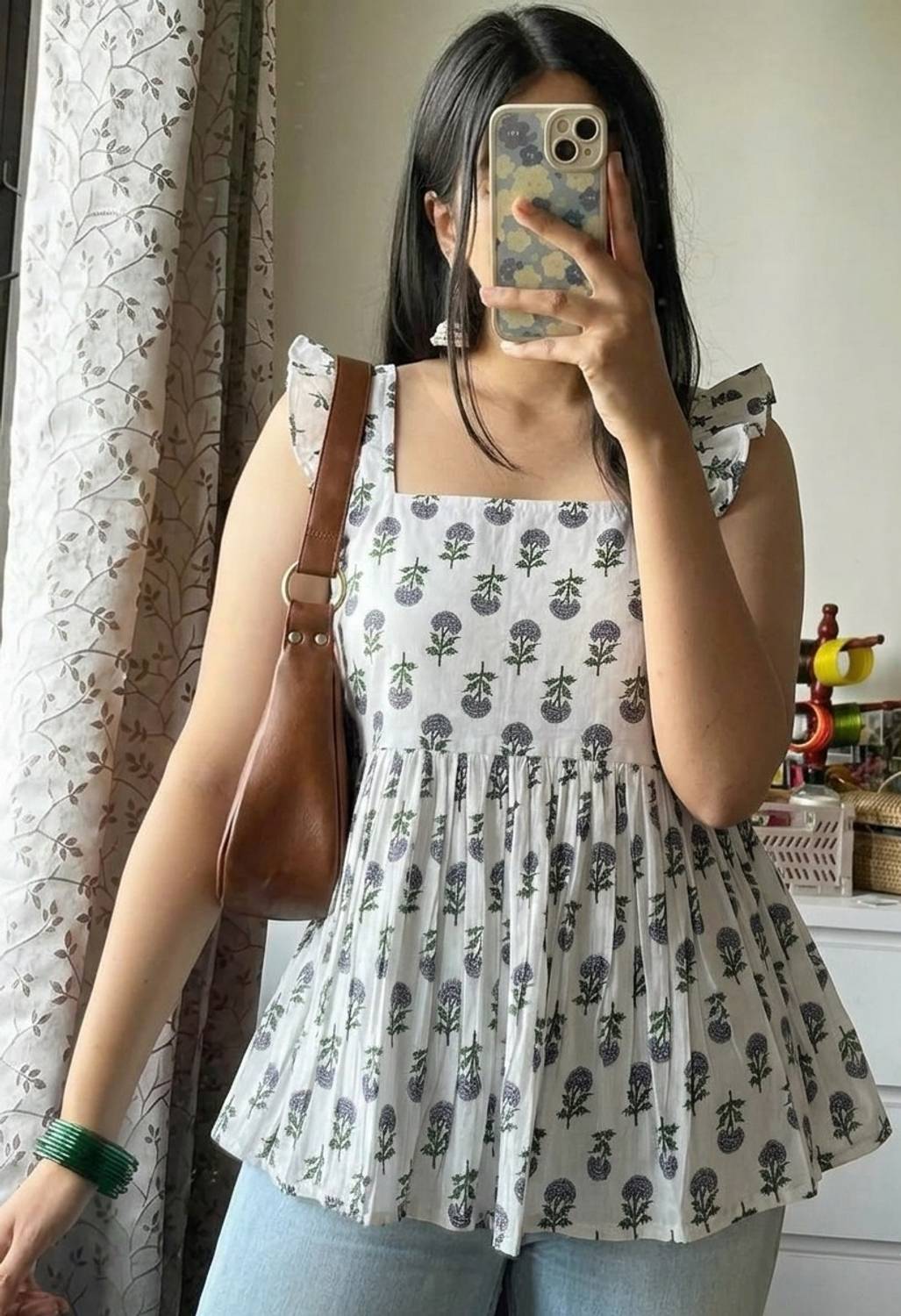 Krishna sakhi Casual Printed Women White Top