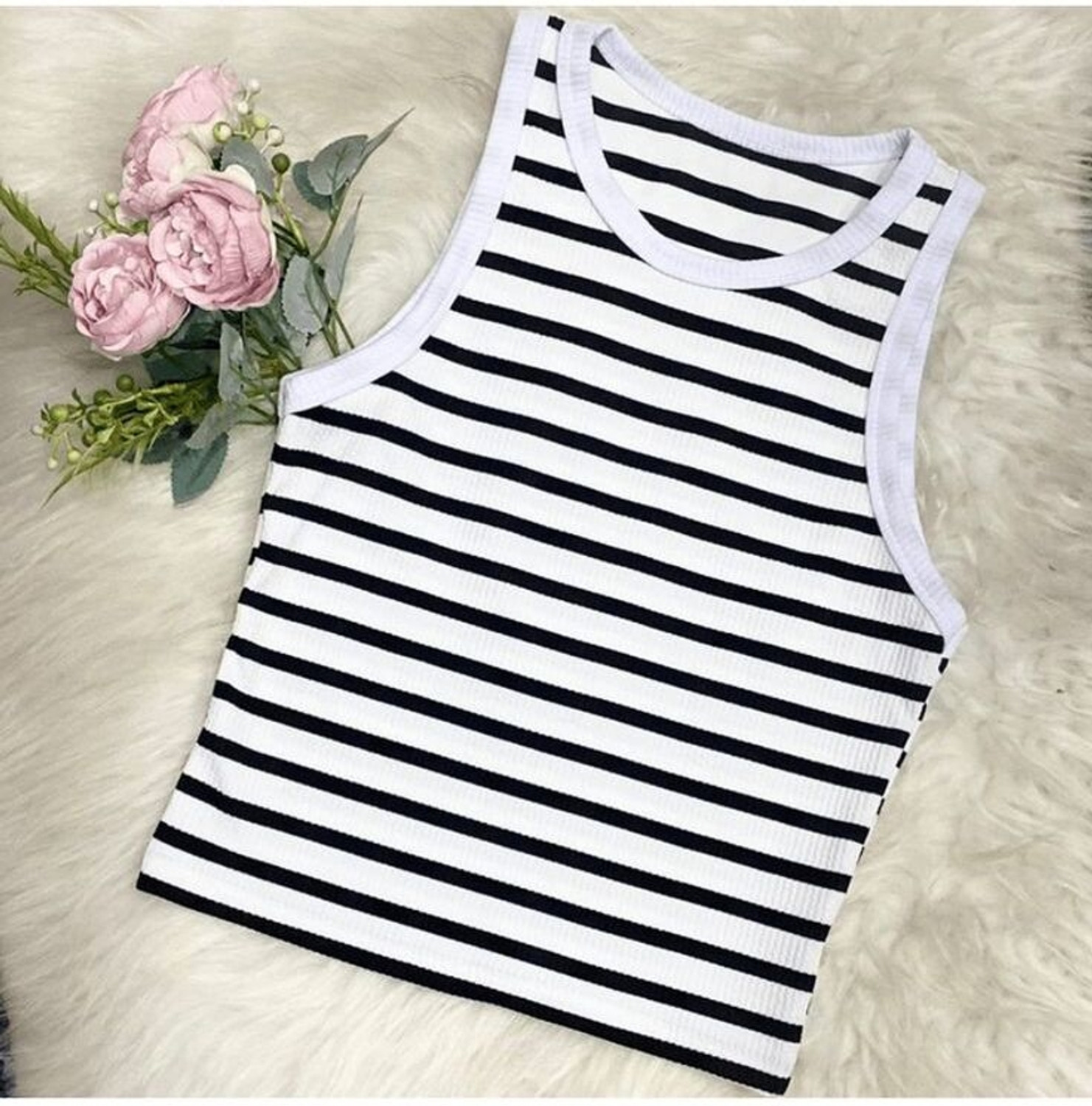 Image of METRONAUT Casual Striped Women Black, White Top
