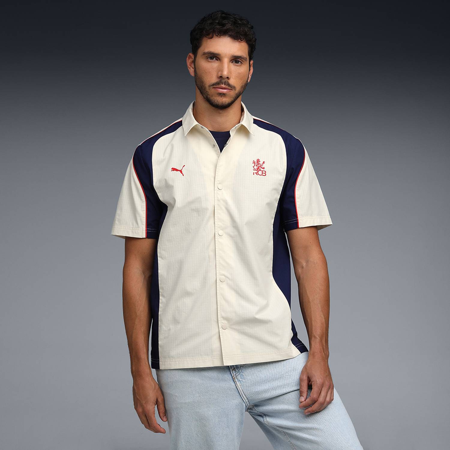 PUMA Men Color Block Multicolor Sports Shirt