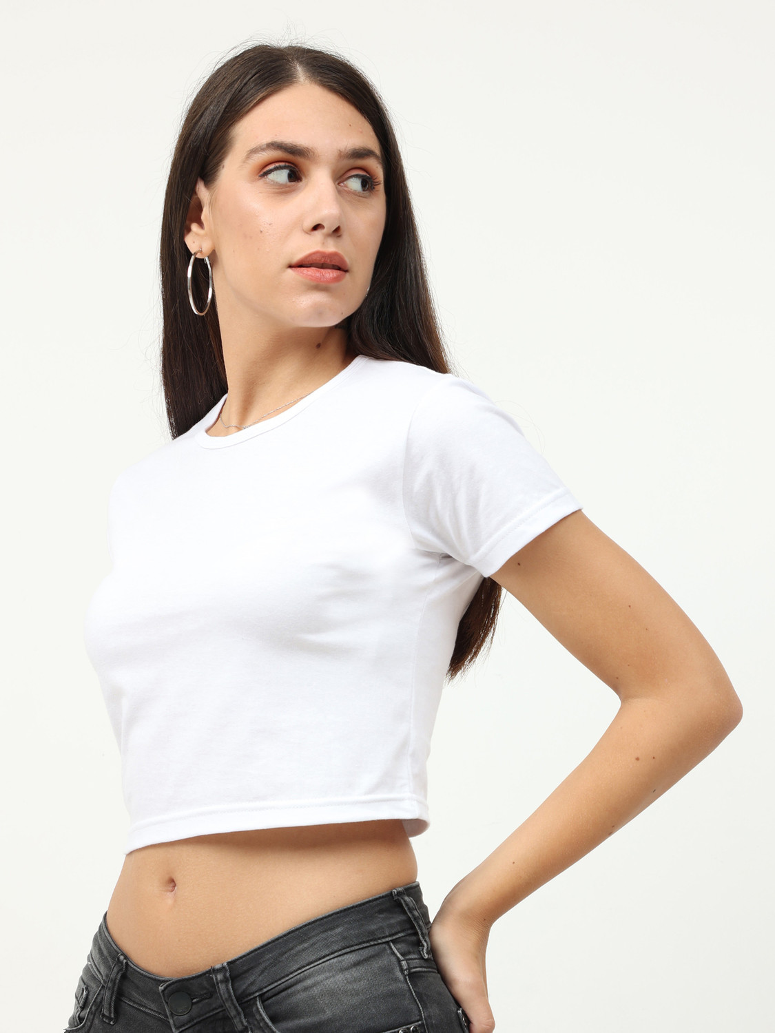 Image of Fleximaa Casual Solid Women White Top