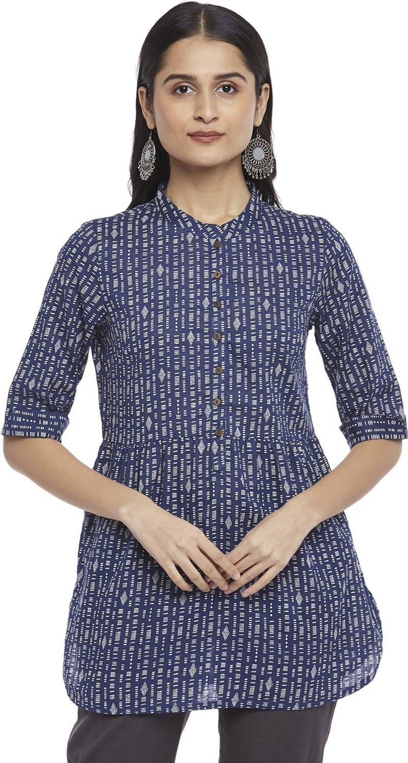 Akkriti by Pantaloons Casual Printed Women Black Top