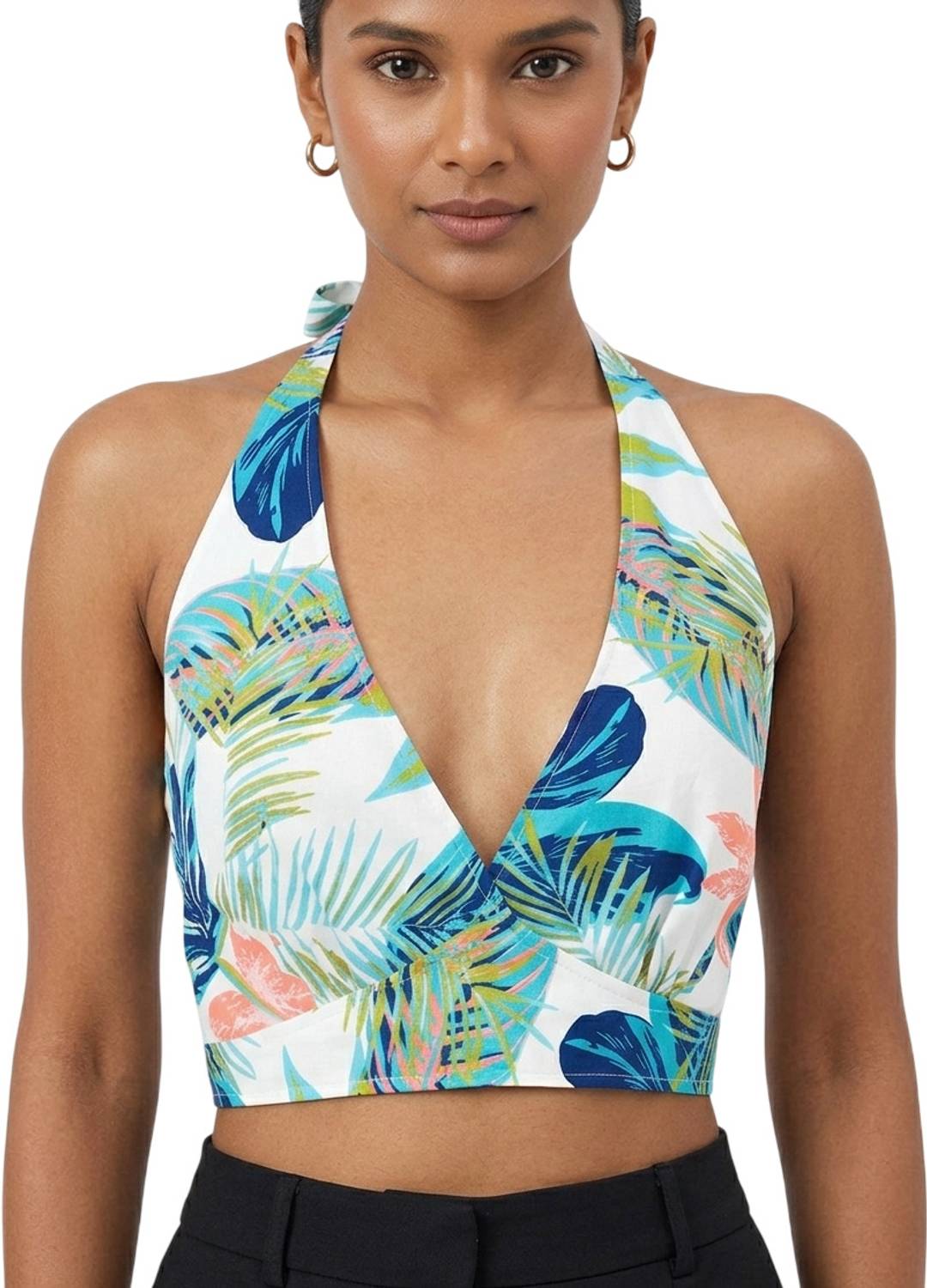 Bodyfigure Beach Wear Printed Women Multicolor Top