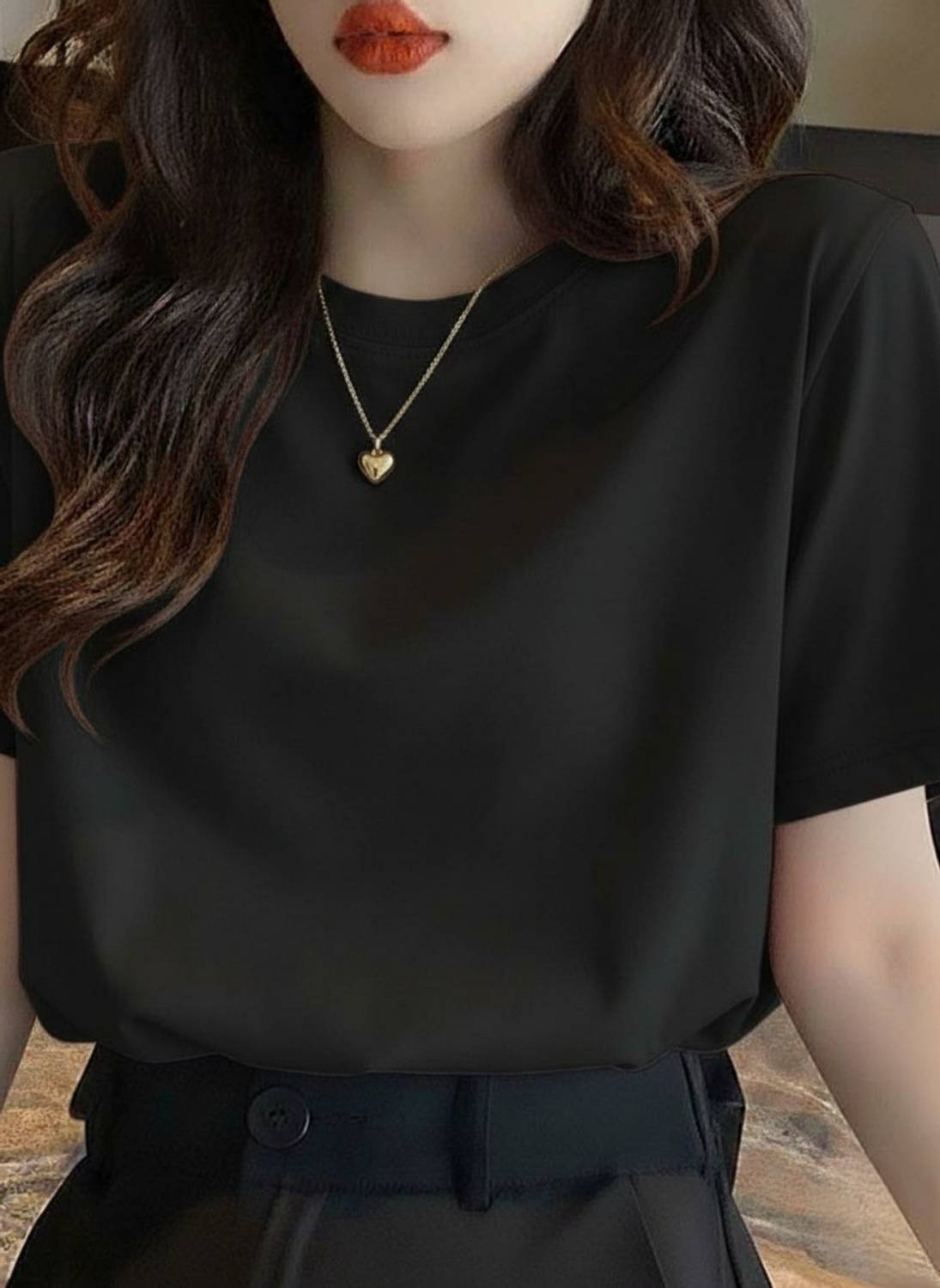 Bliez Casual Solid Women Black Top