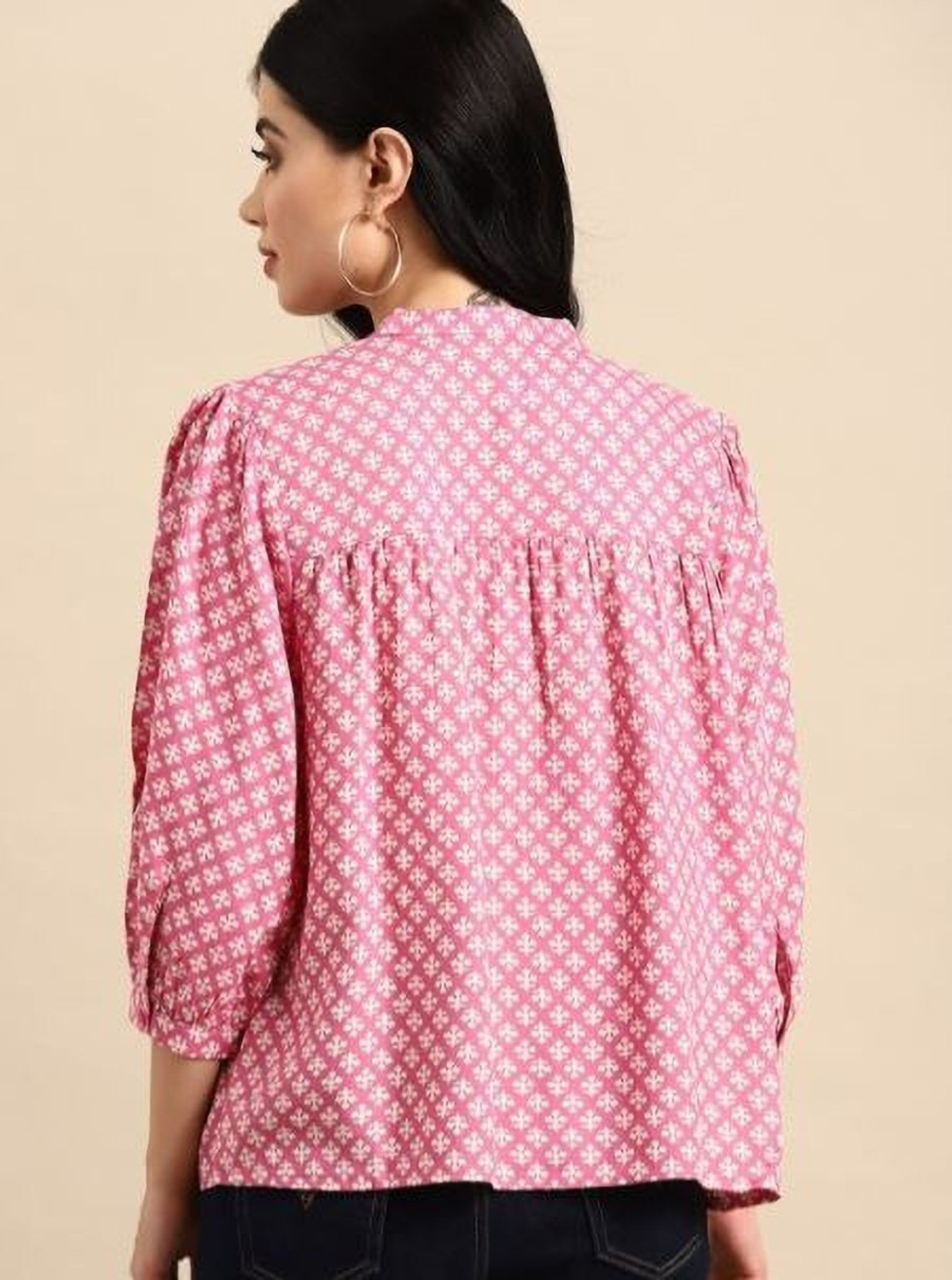 Image of Fab8Sight Casual Printed Women Pink Top