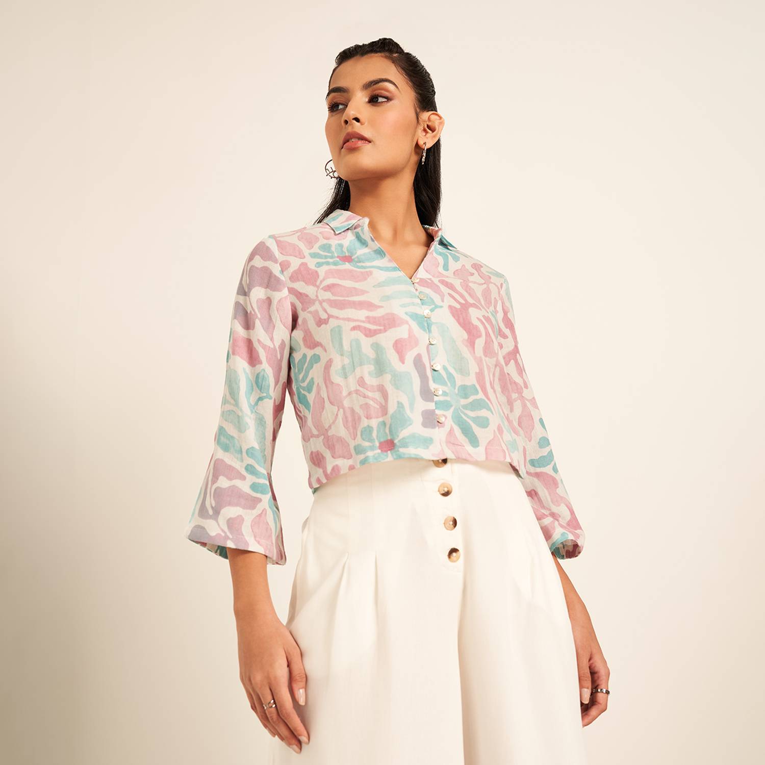 Akkriti by Pantaloons Casual Printed Women Purple Top