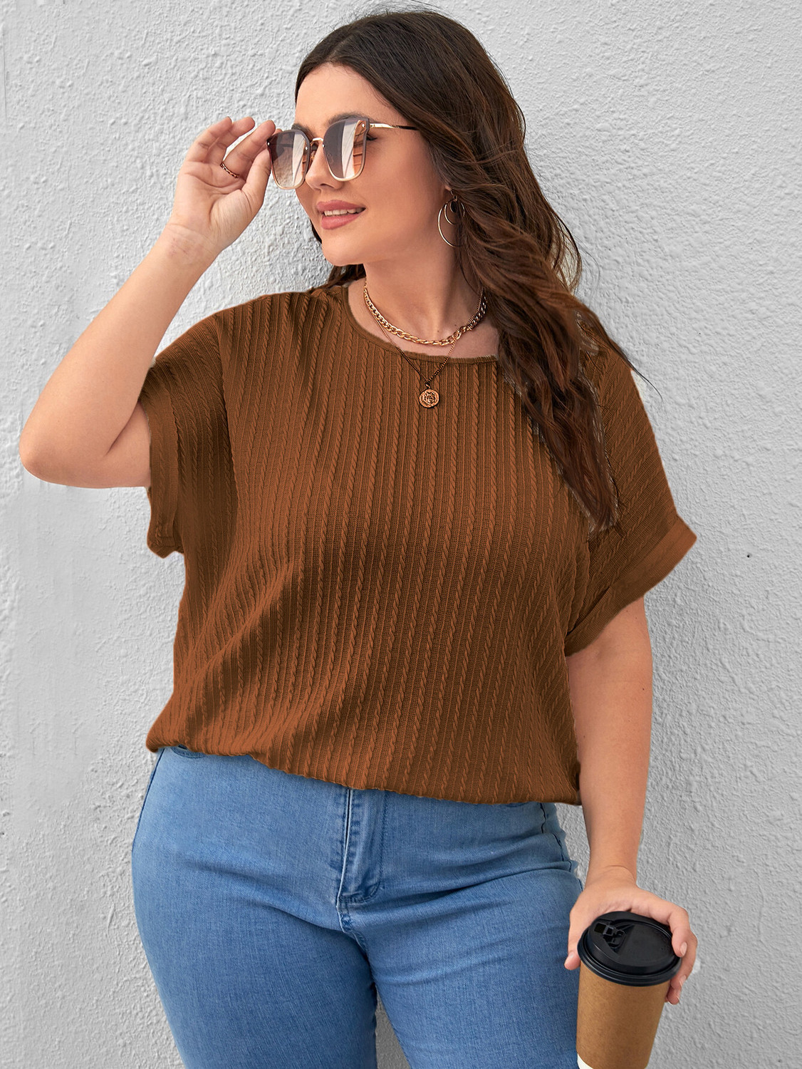 Image of Zilcon Casual Solid Women Brown Top