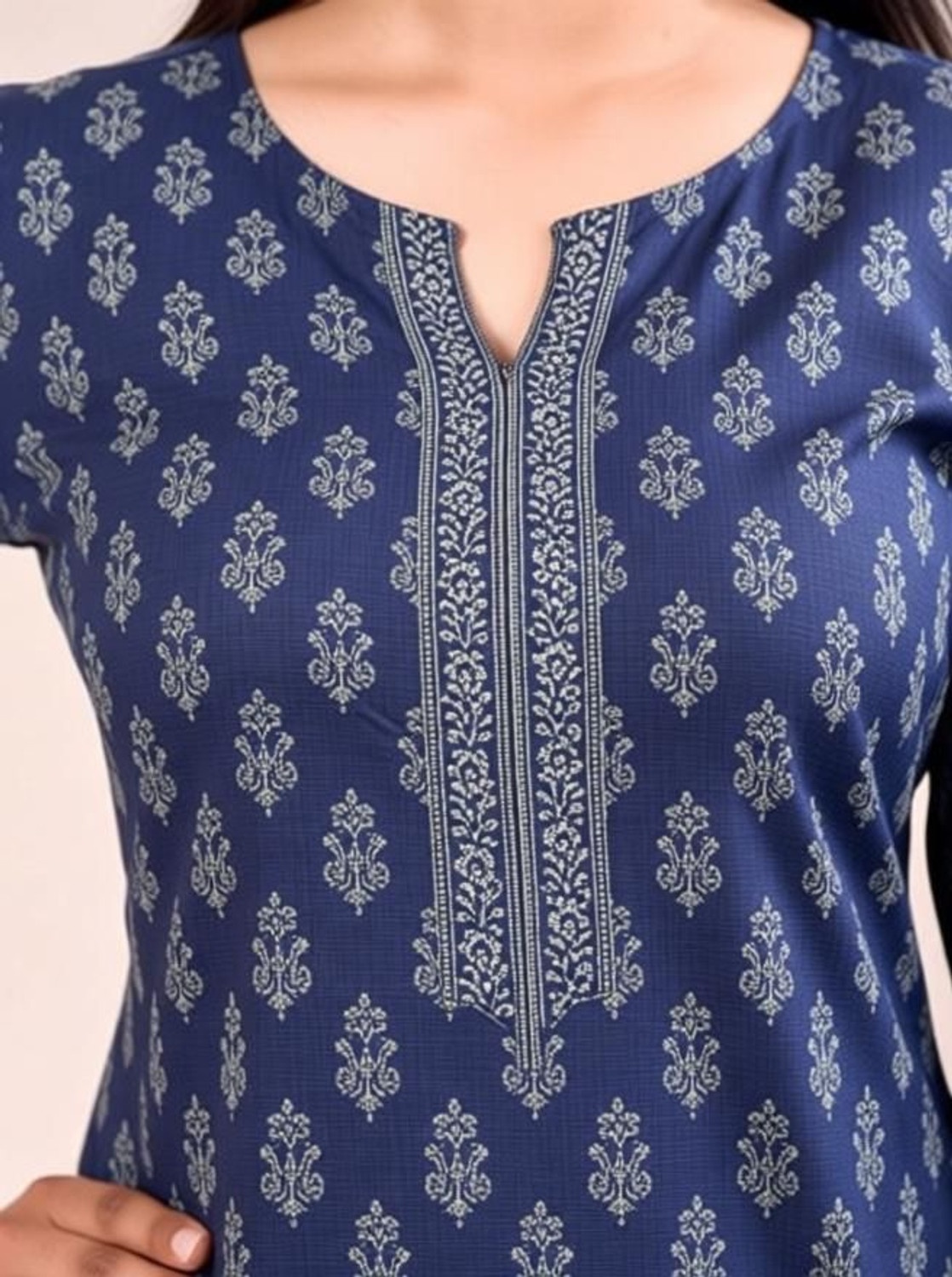 Image of SANGOURI Casual Printed Women Blue Top