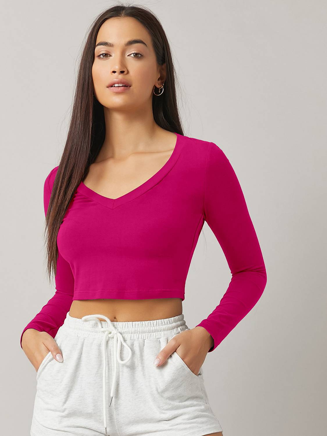Ipshita Casual Solid Women Pink Top