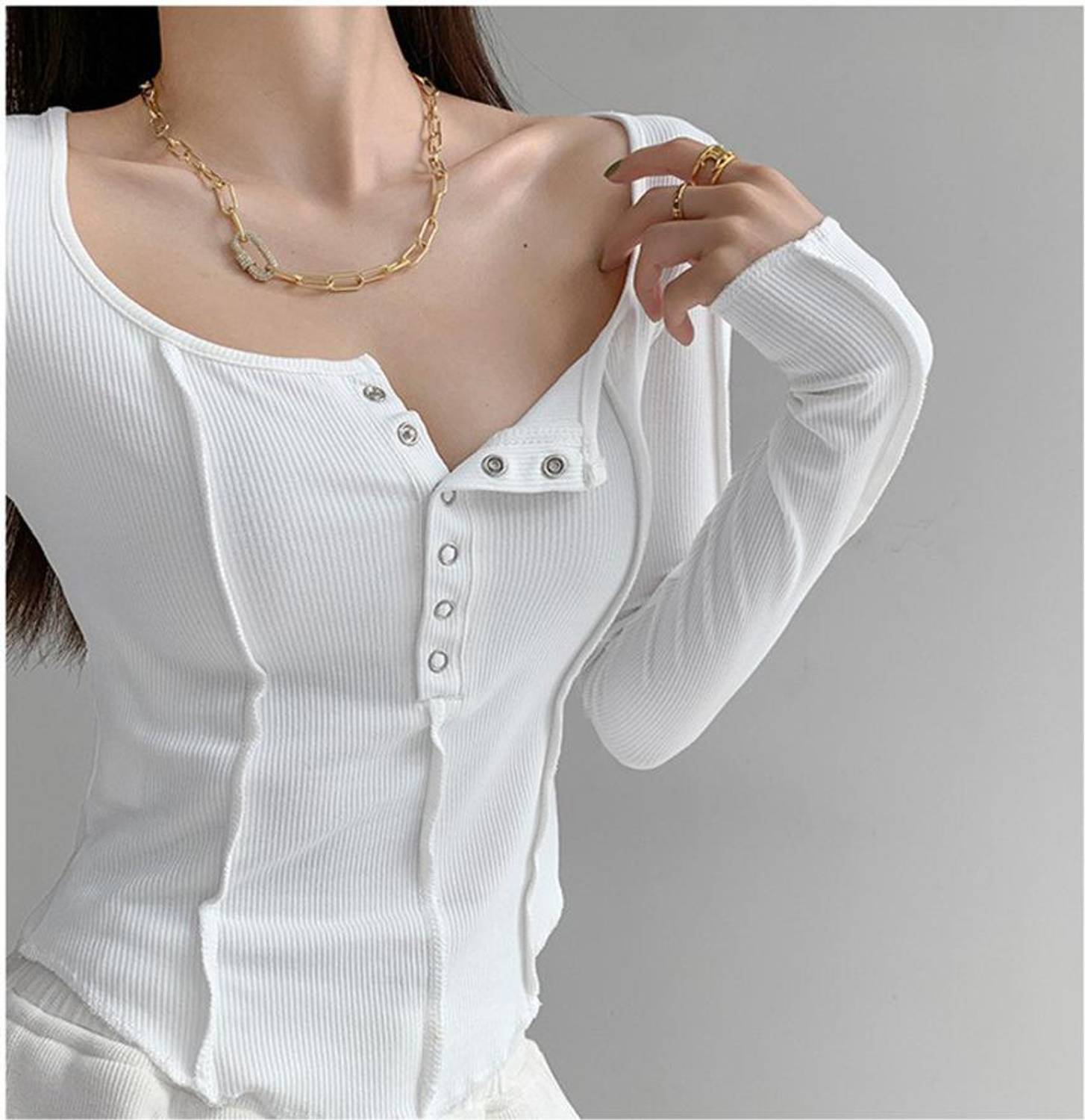BoStreet Casual Striped Women White Top