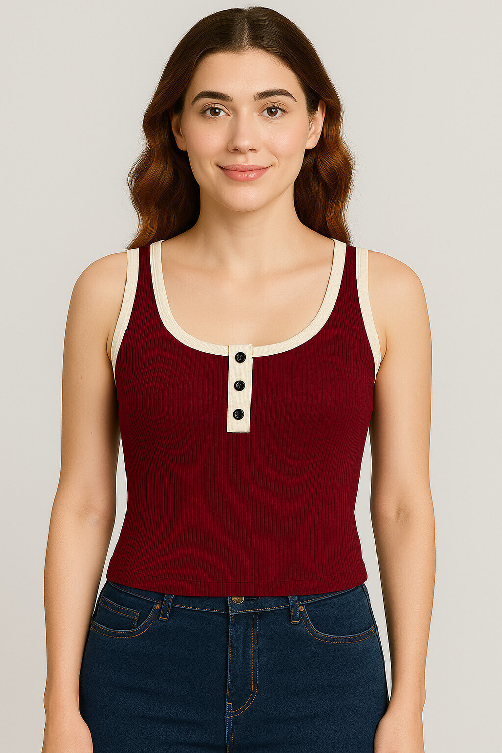 Image of shoptowear Party Solid Women Maroon Top