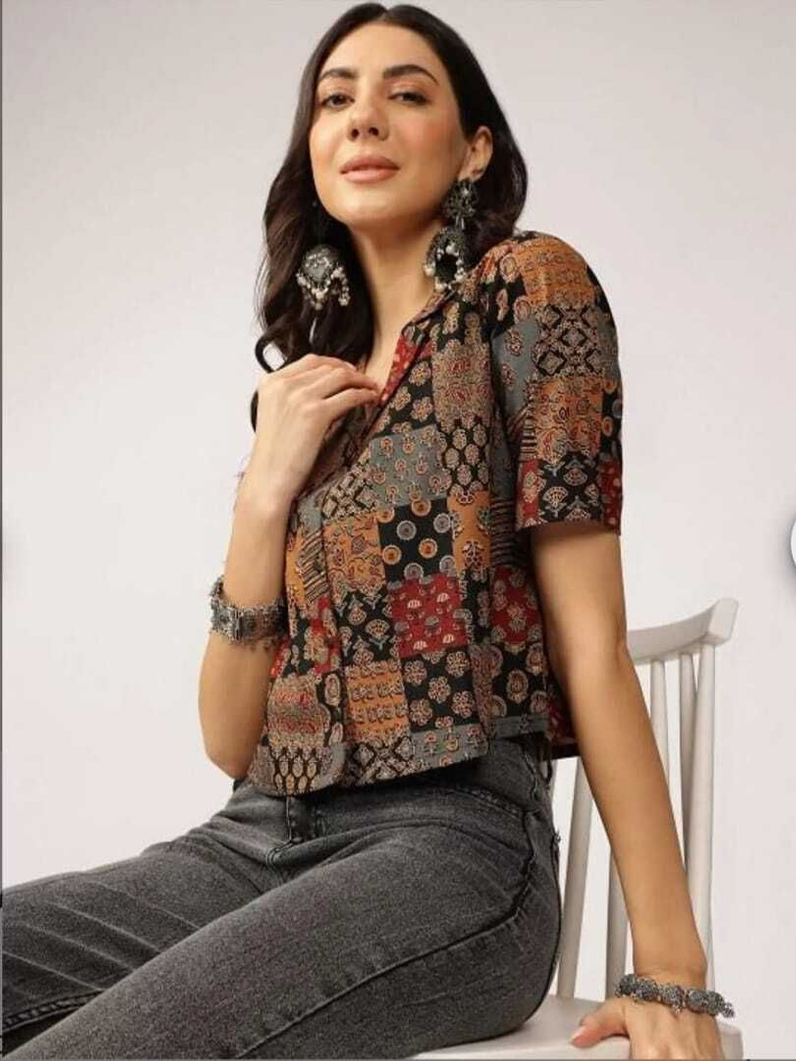 Image of upsara fashion Casual Striped Women Multicolor Top