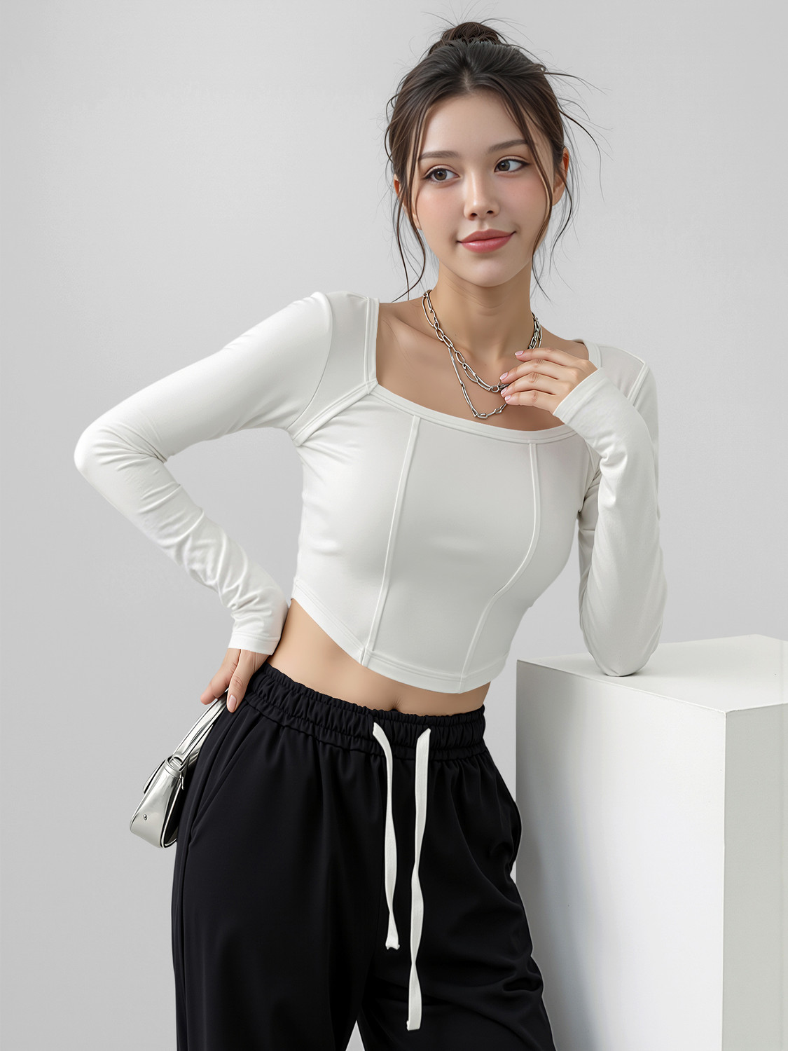 Image of Dream Beauty Fashion Casual Solid Women White Top