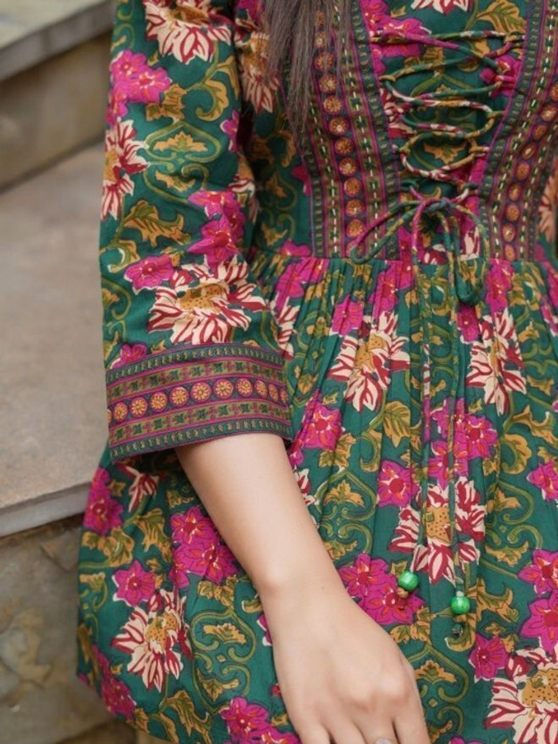 Image of EthCraft Casual Printed Women Multicolor Top