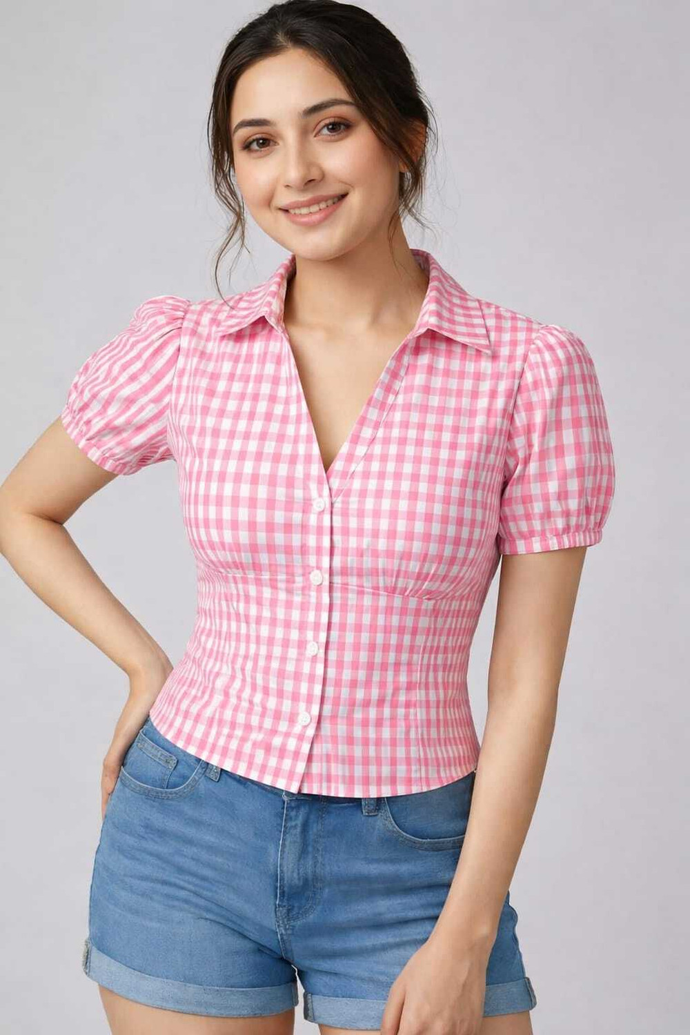 AAPASA Casual Floral Print Women Pink Top