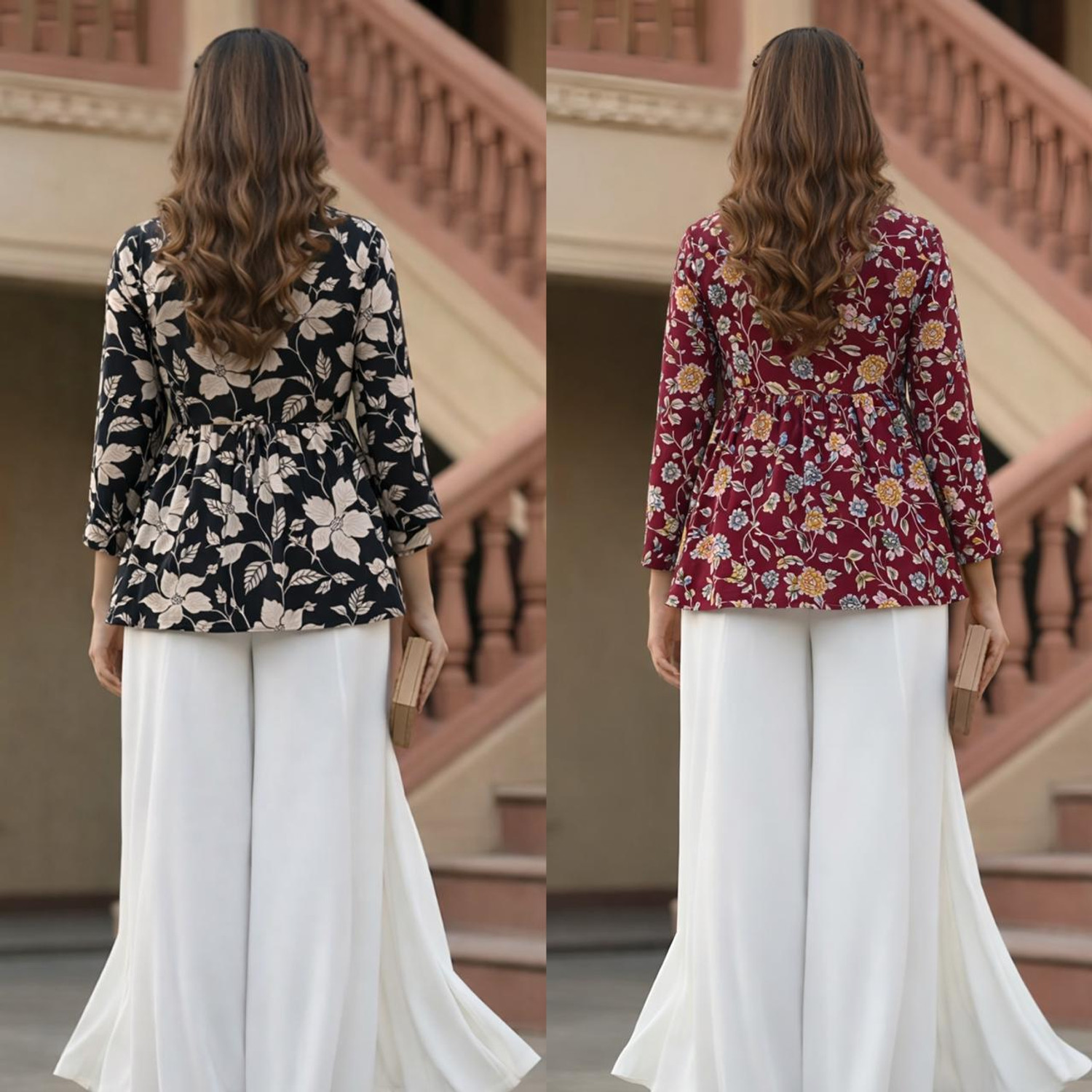 Image of GROVEBERRY Women Floral Print Tunic Kurta