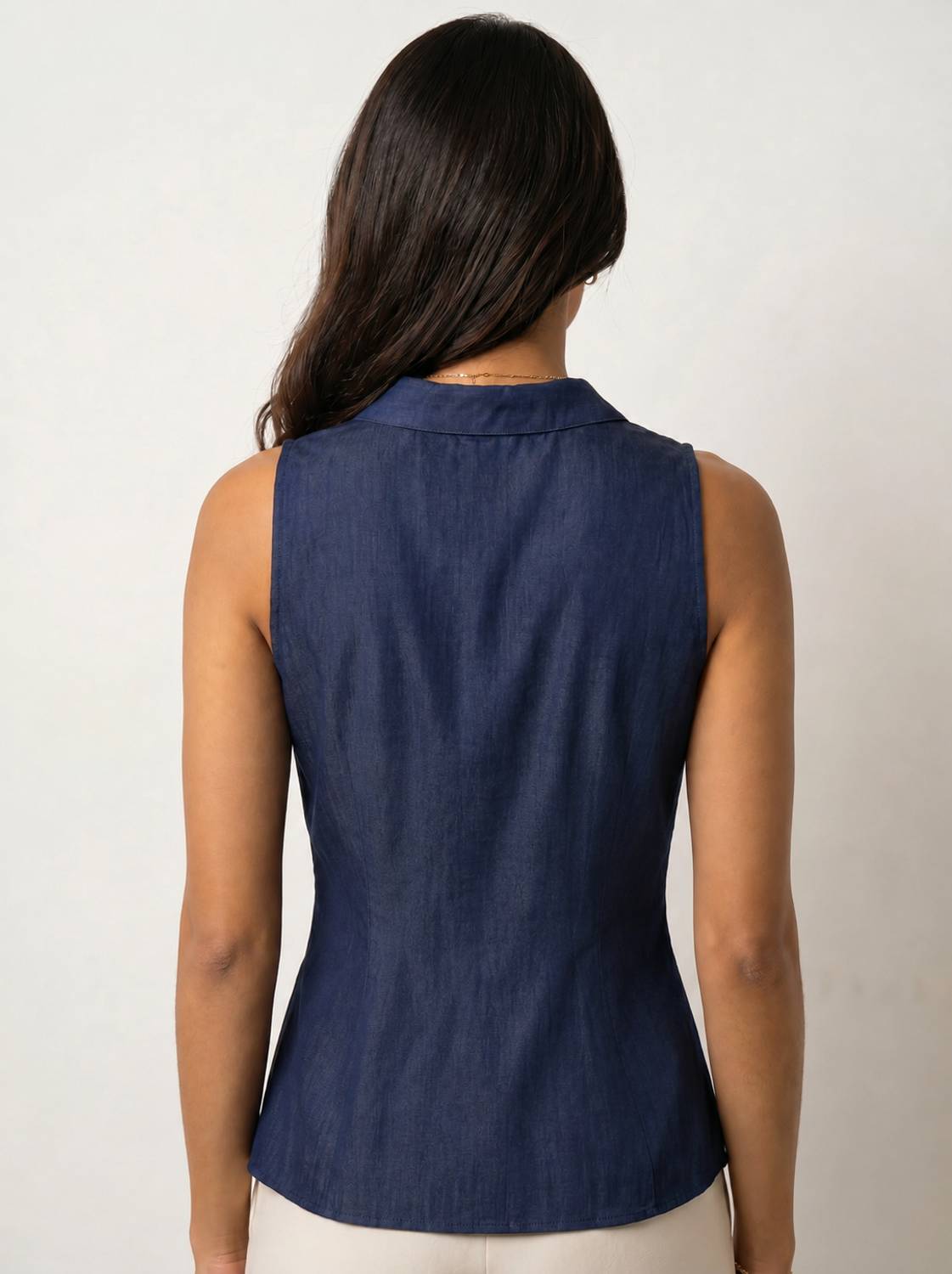 moomaya Casual Solid Women Blue Top - Buy moomaya Casual Solid