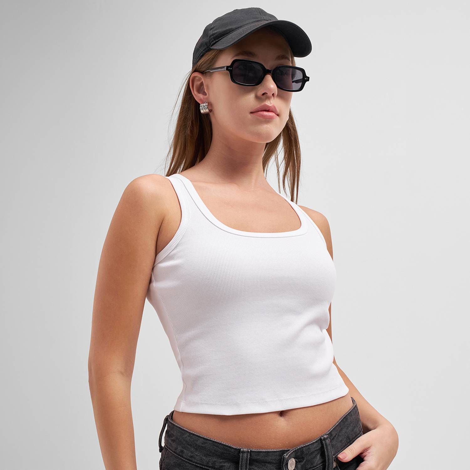 Tokyo Talkies Casual Regular Sleeves Solid Women White Top