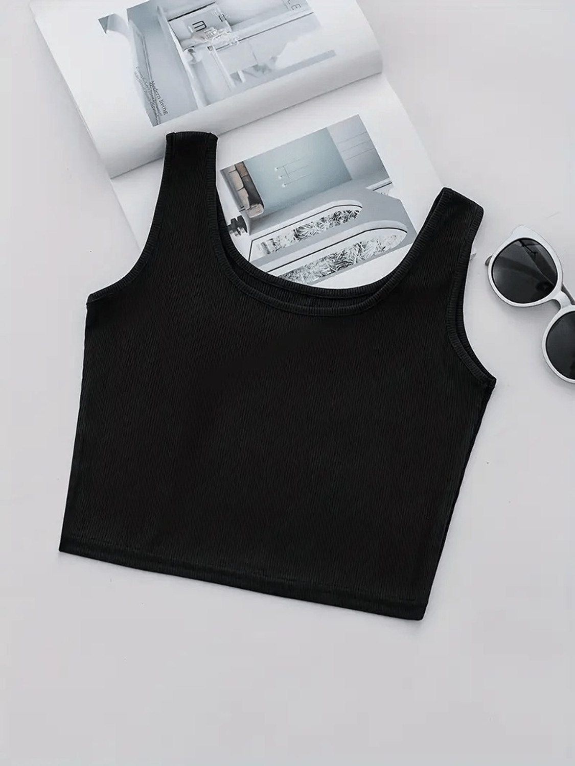 Image of Preeo Pack of 2 Casual Sleeveless Solid Women Black, White Top