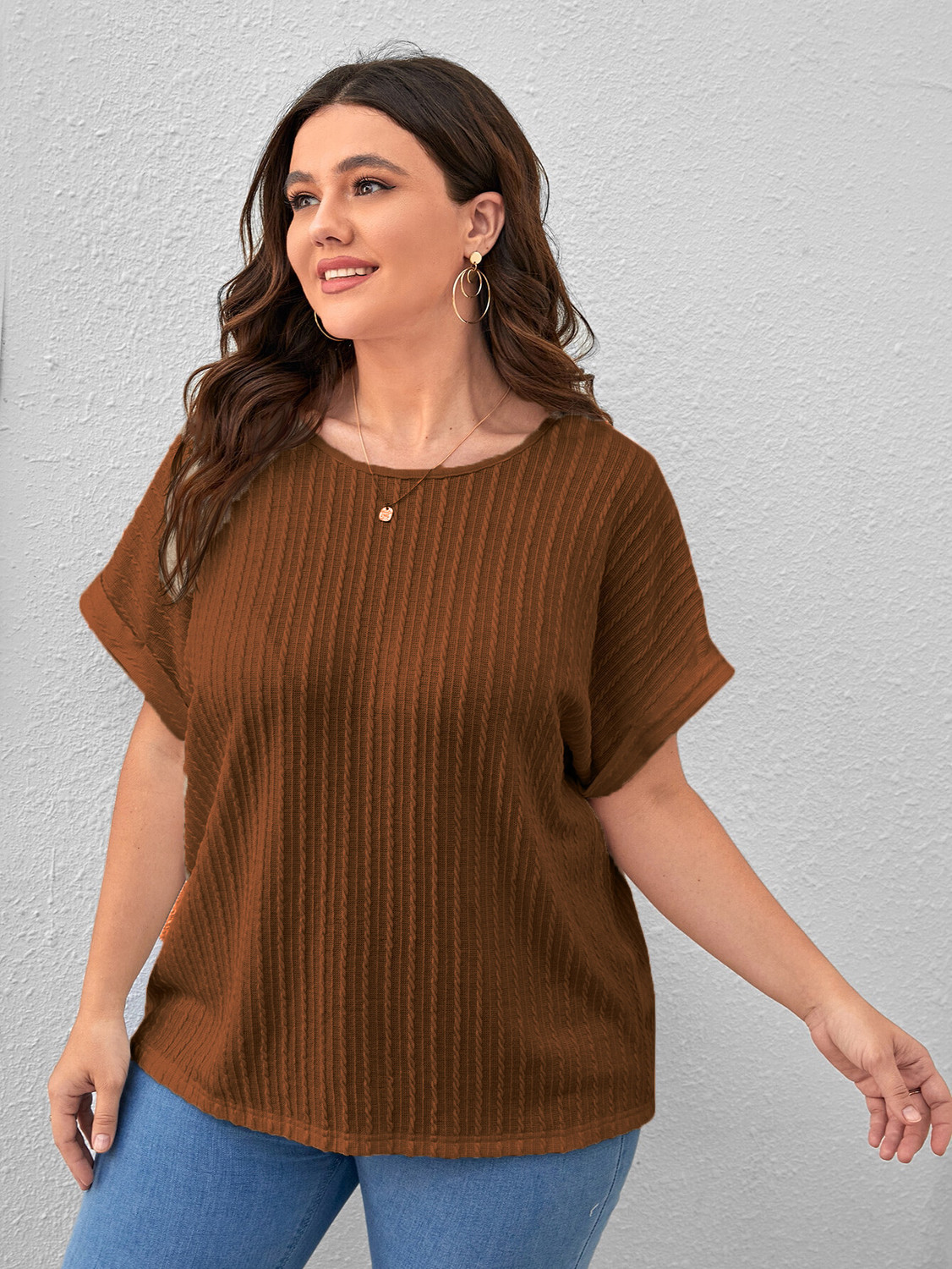 Image of Zilcon Casual Solid Women Brown Top