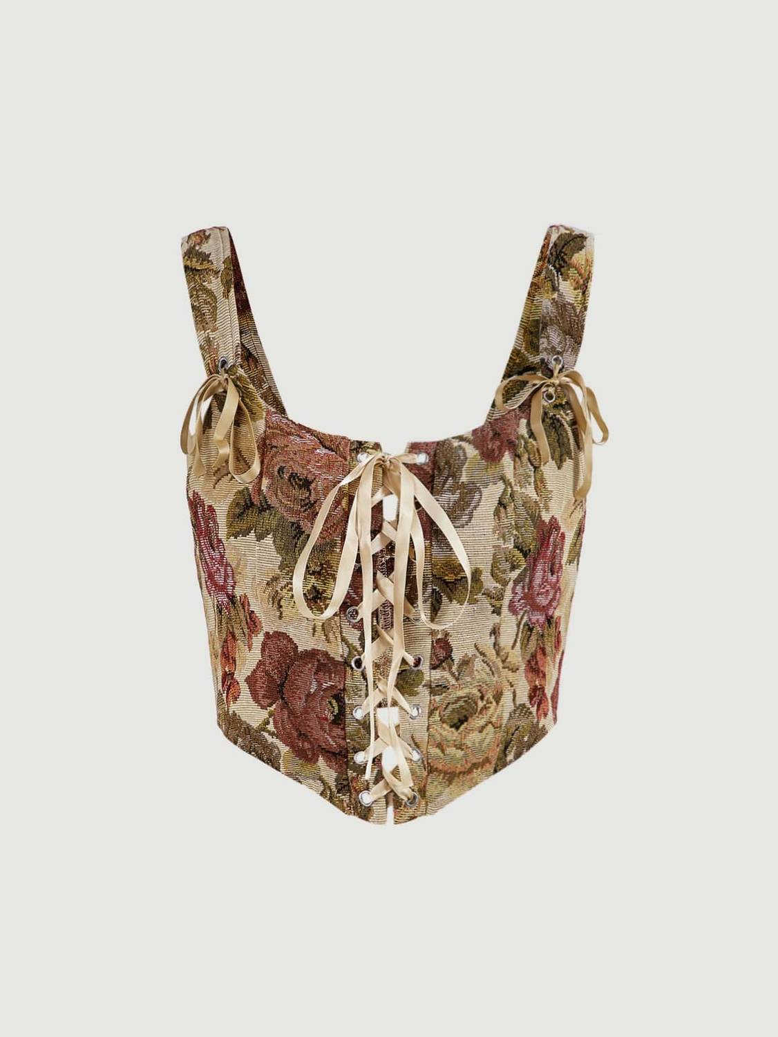 lahaba Casual Floral Print Beige Top - Image 3