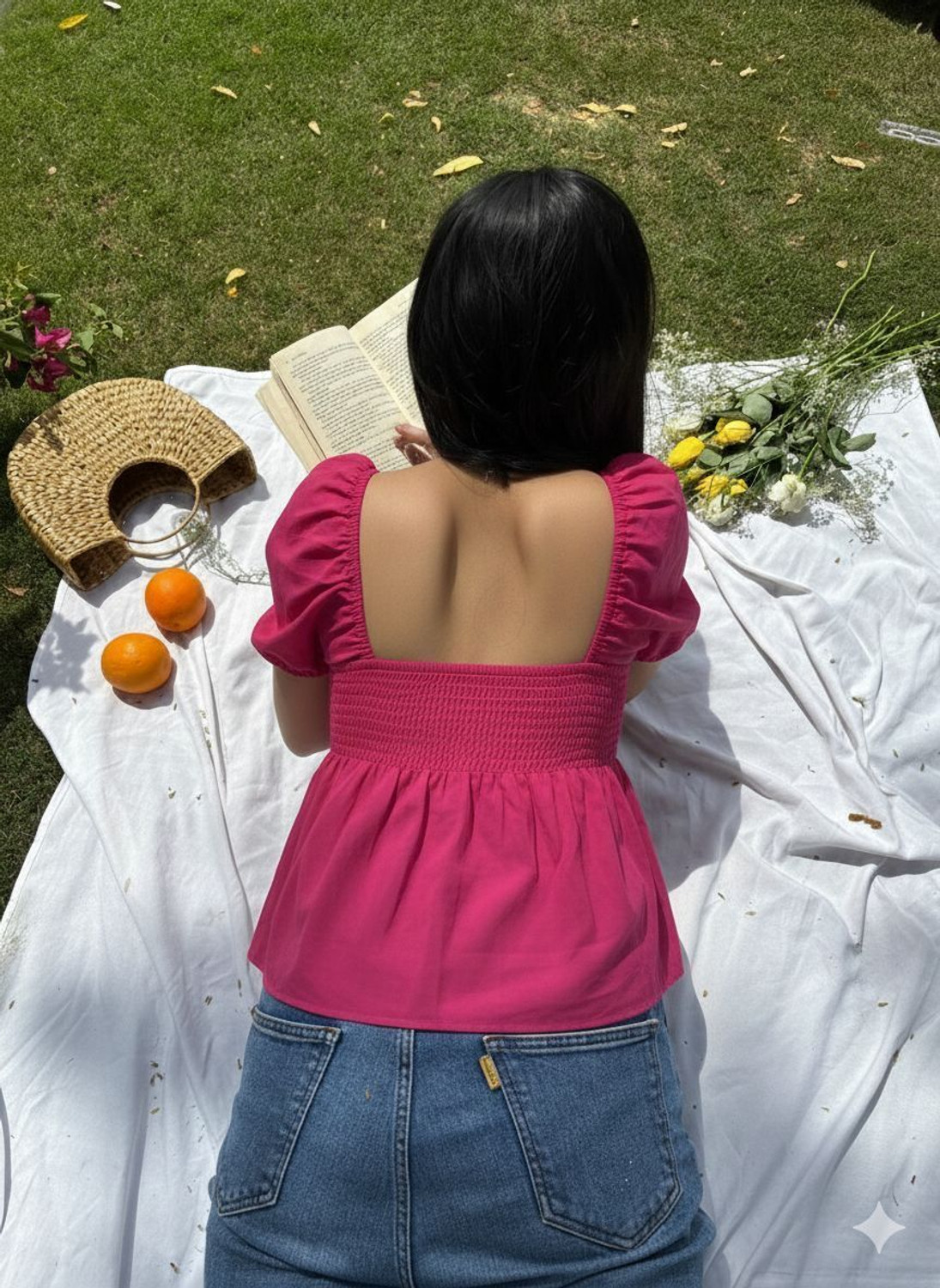 Image of NUSARA Casual Solid Women Pink Top
