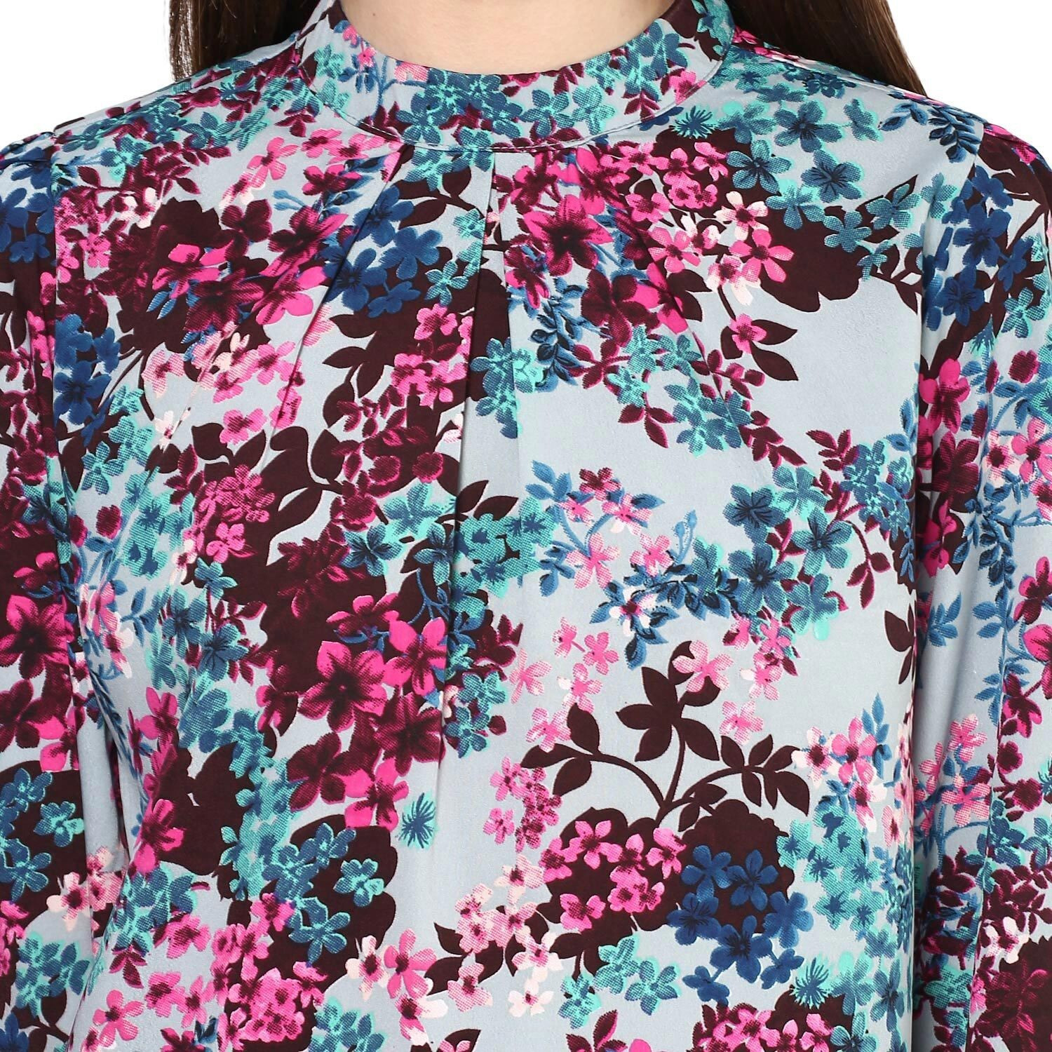 Image of HARPA Casual Full Sleeve Floral Print Women Multicolor Top