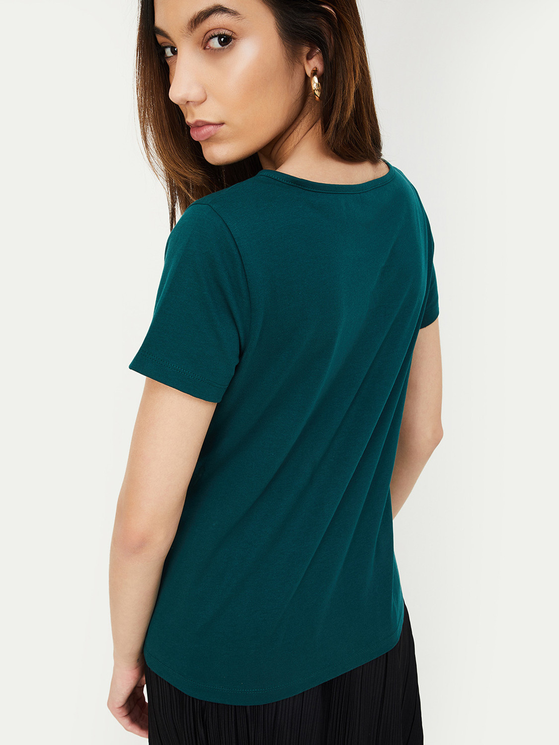 Image of MAX Casual Self Design Women Green Top