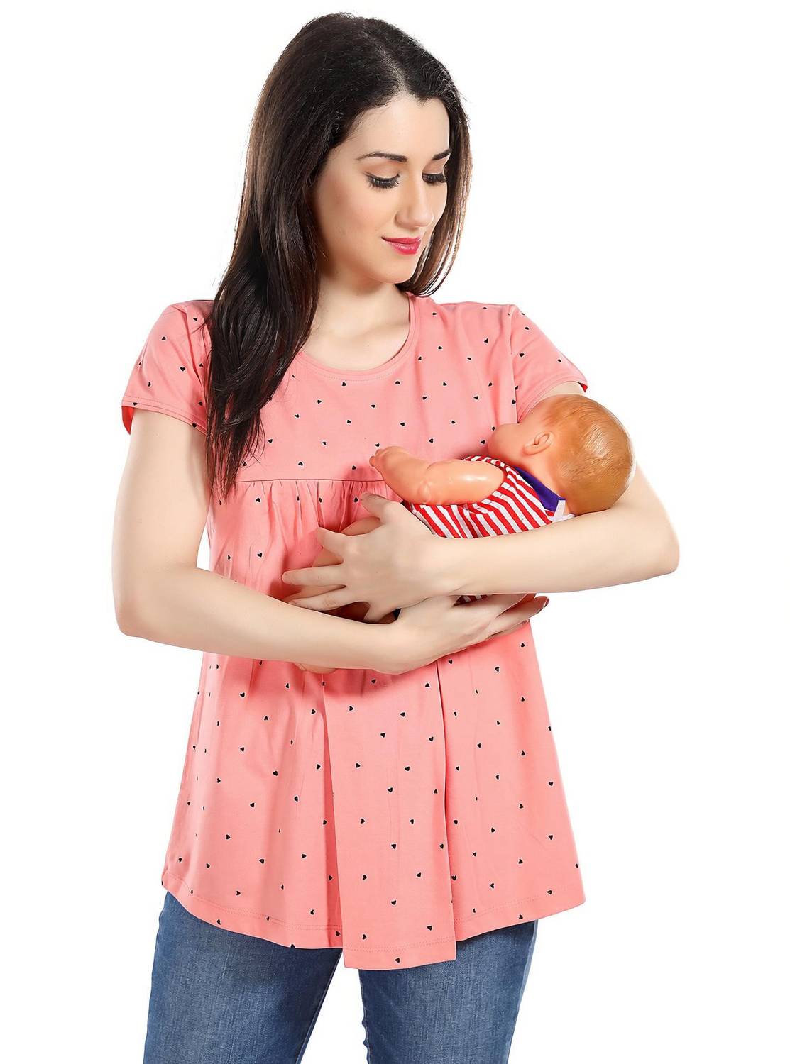 AV2 Casual Regular Sleeve Printed Women Orange Top