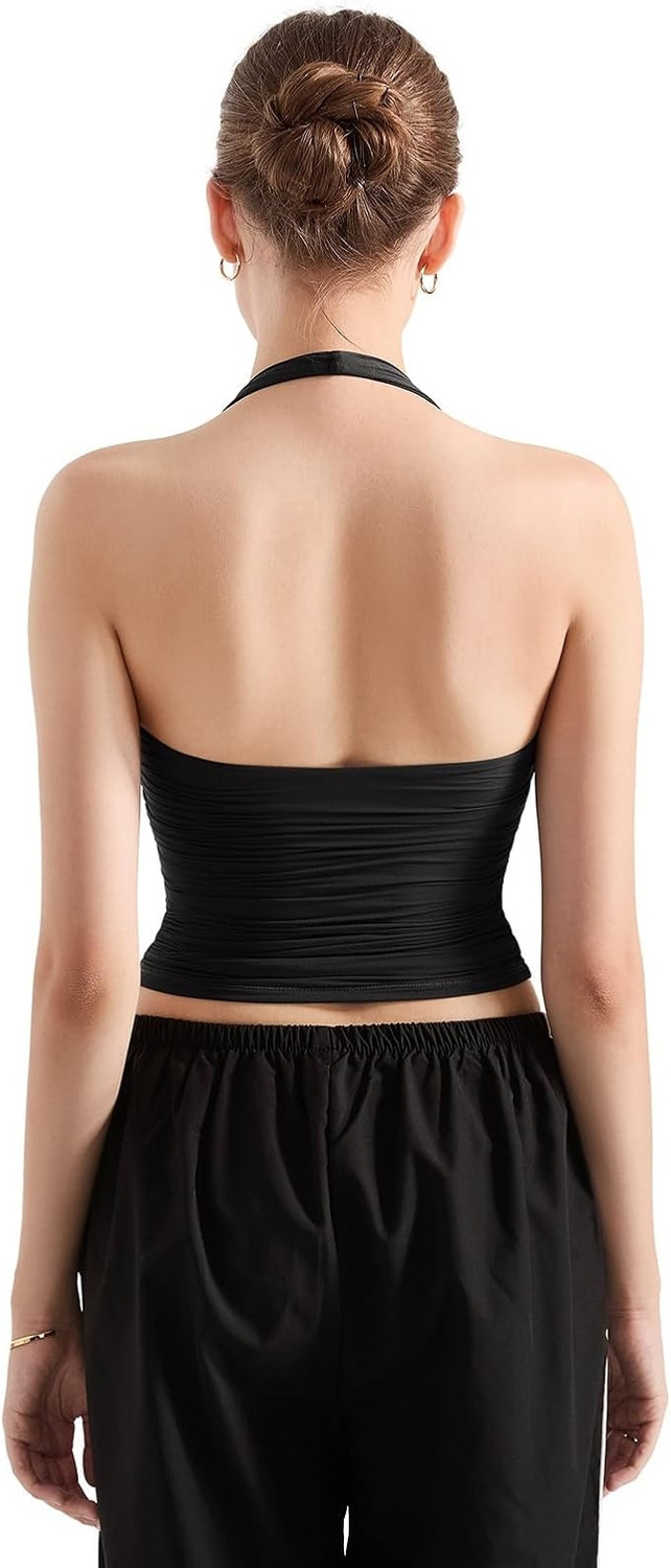 Image of SIGHTBOMB Casual Solid Women Black Top
