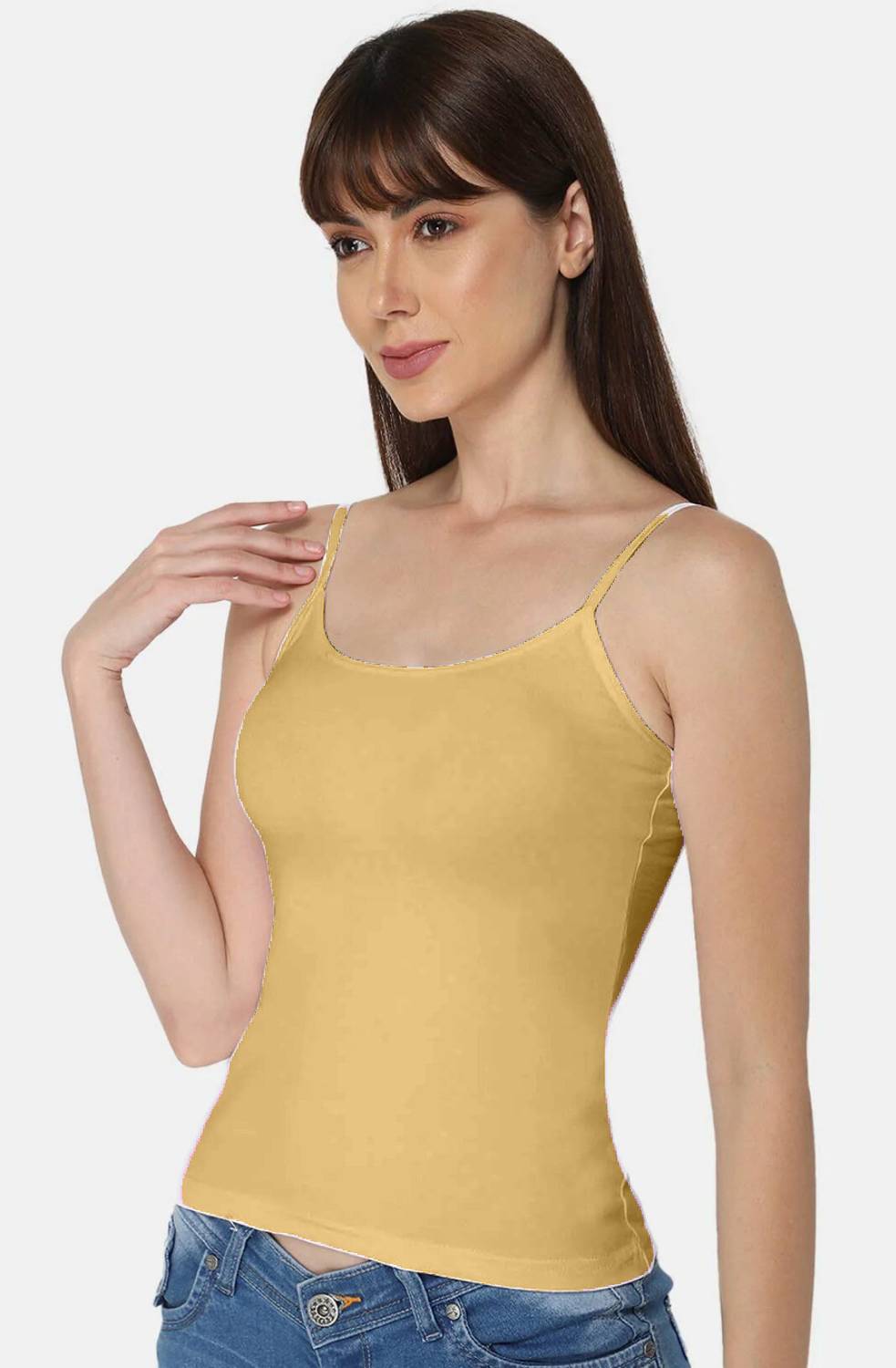 Bodymist Casual Solid Women Beige Top