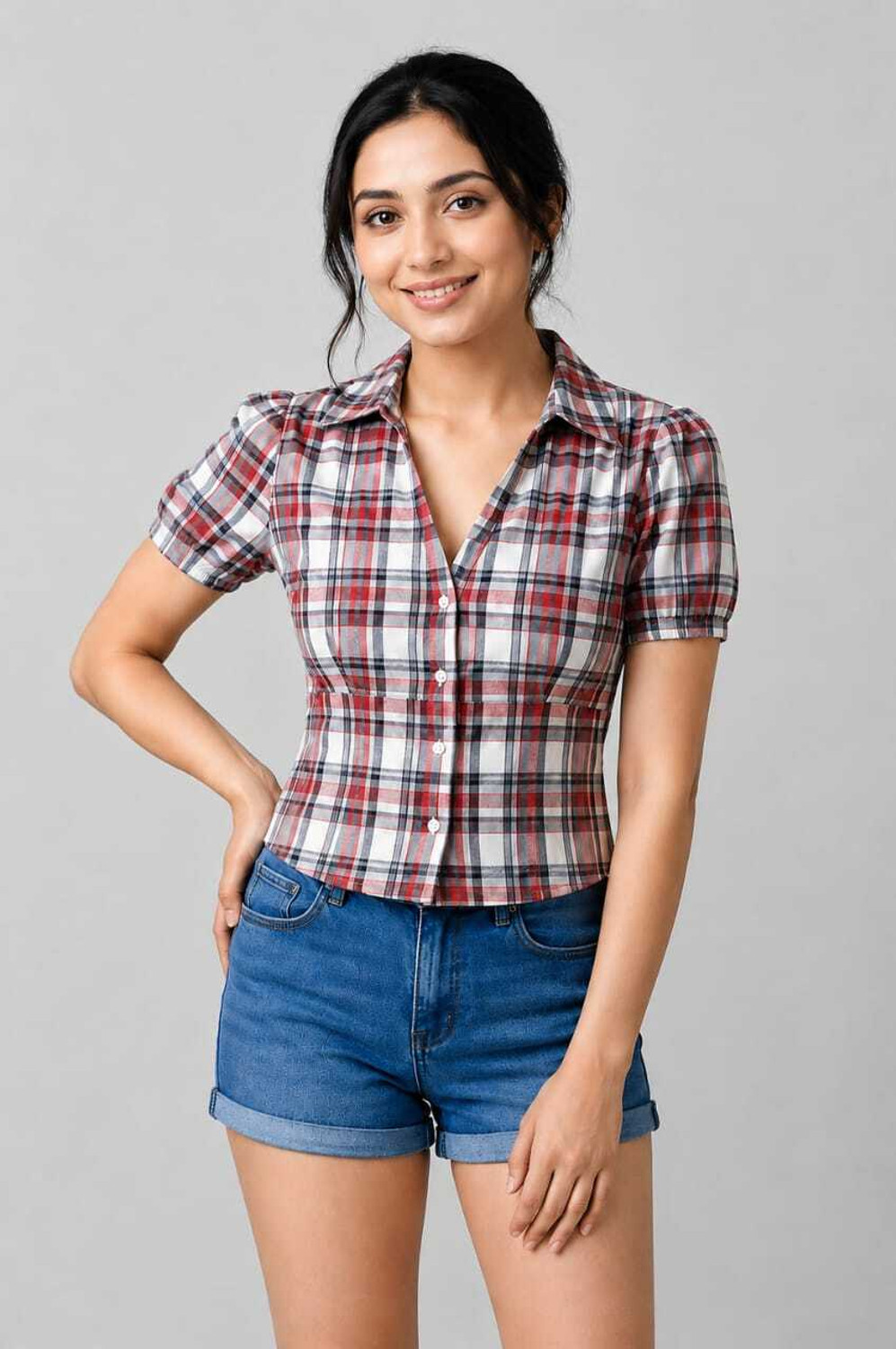 AAPASA Casual Floral Print Women Black, Red Top