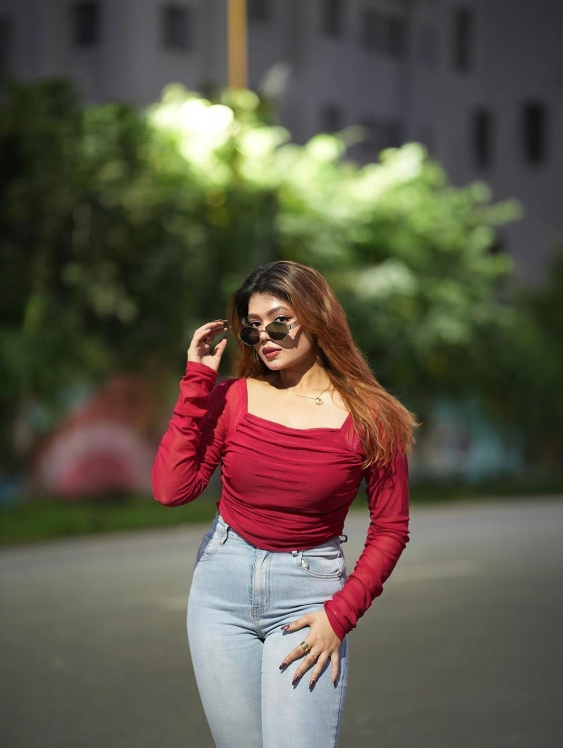 Image of clobug Casual Solid Women Red Top