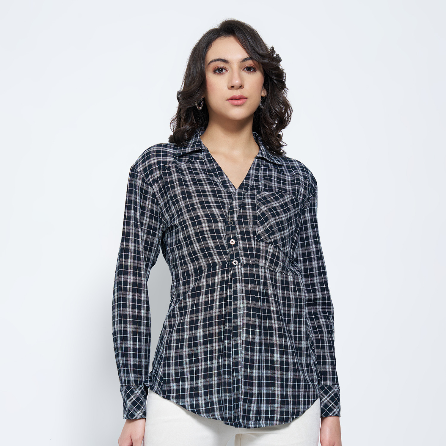 Image of Honey By Pantaloons Casual Printed Women Black Top