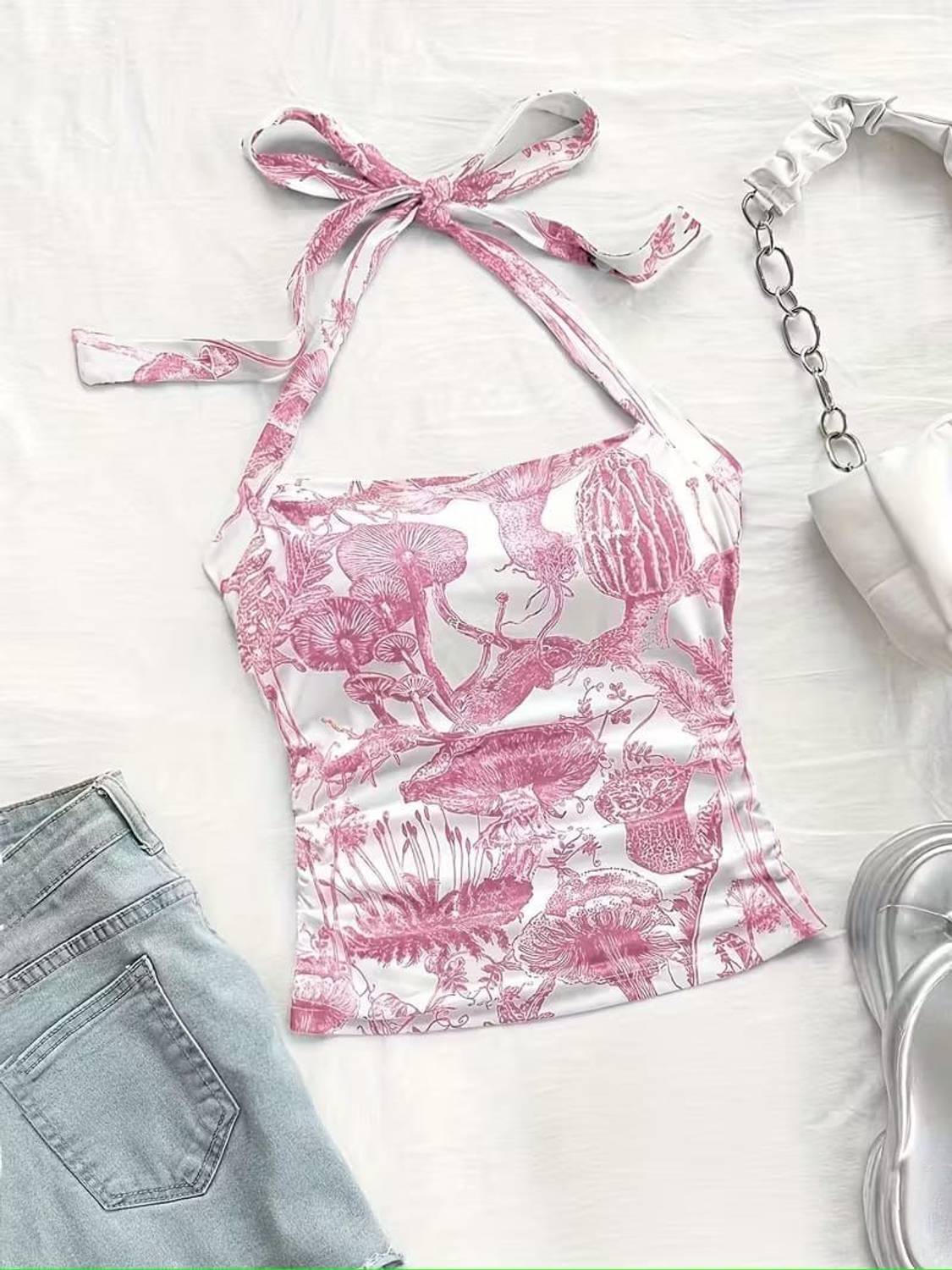CAPROP Casual Printed Women Pink Top