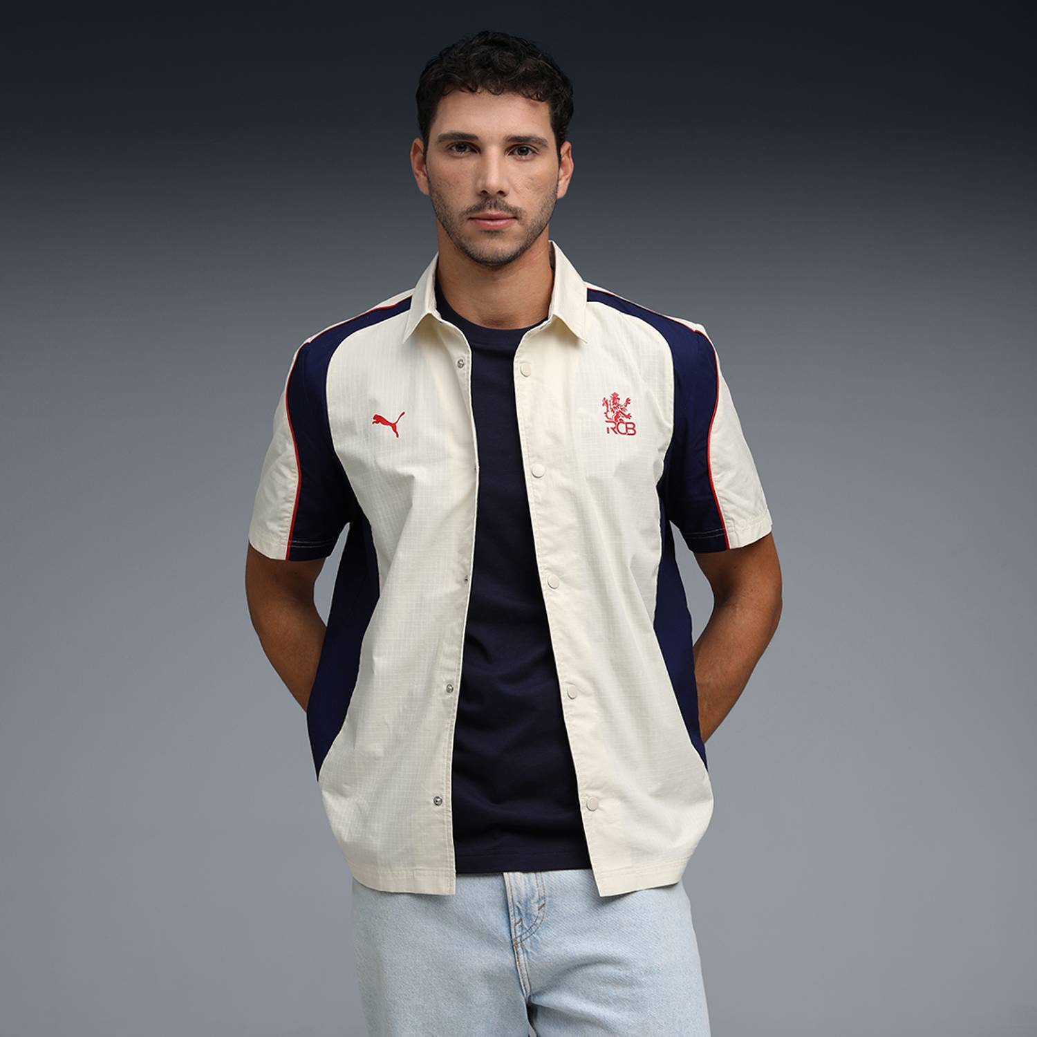 PUMA Men Color Block Multicolor Sports Shirt - Image 4