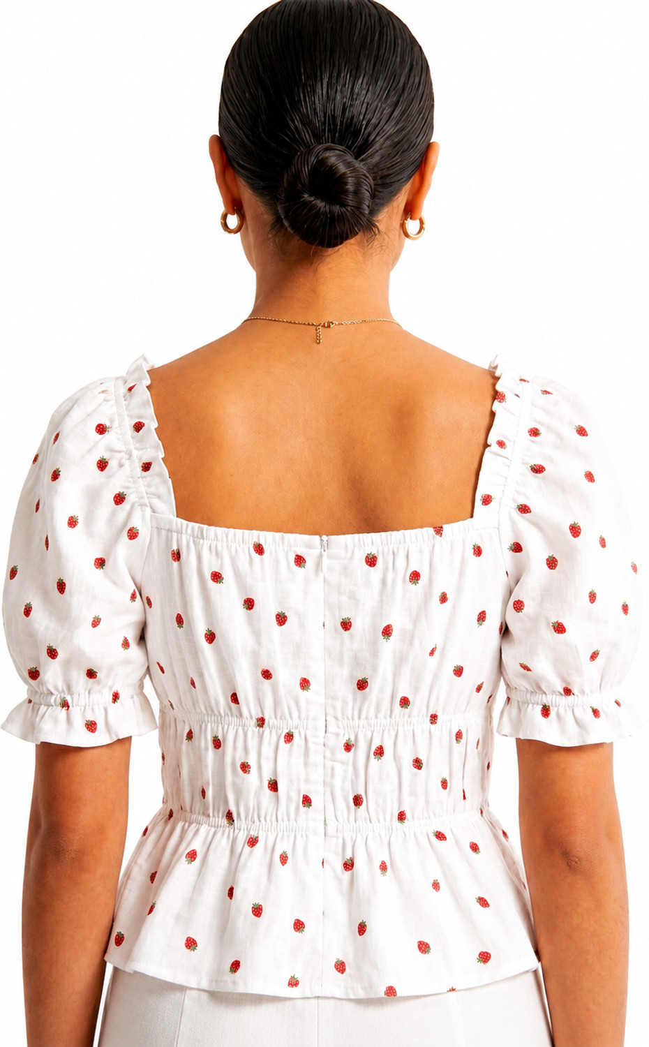 Image of namane Casual Printed Women White Top
