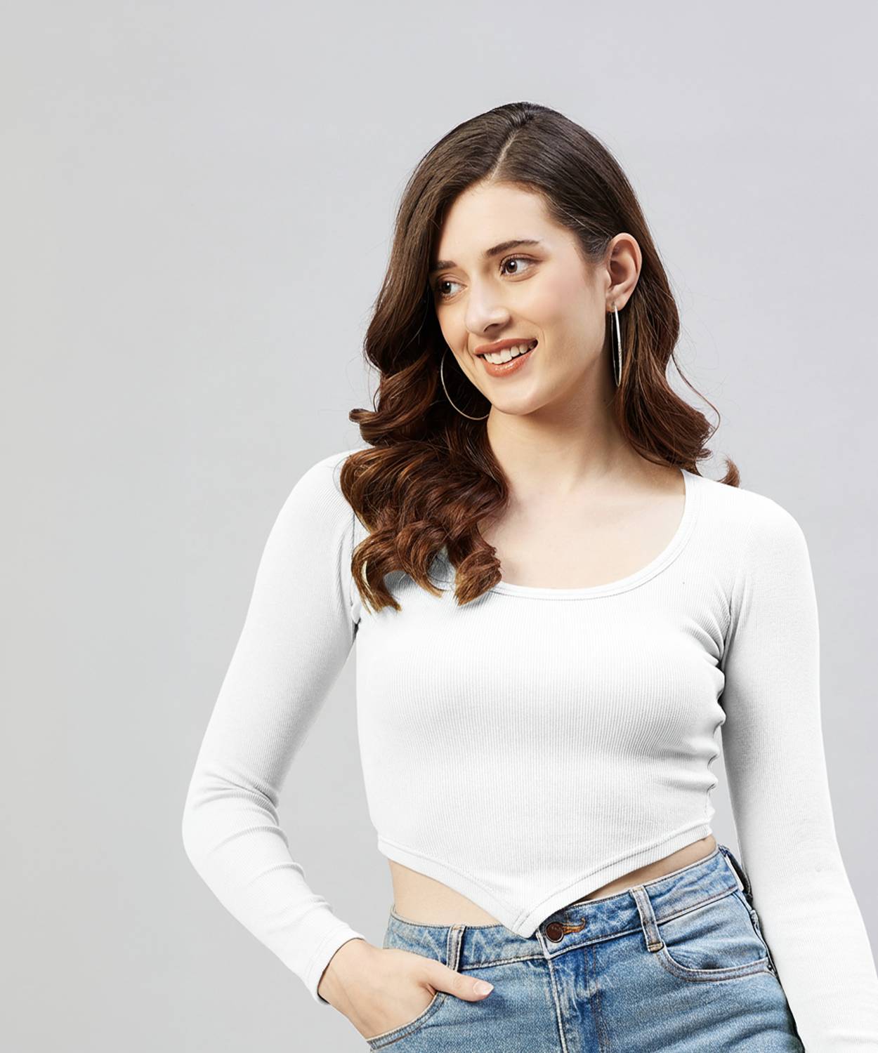 BLINKIN Casual Solid Women Gold Top