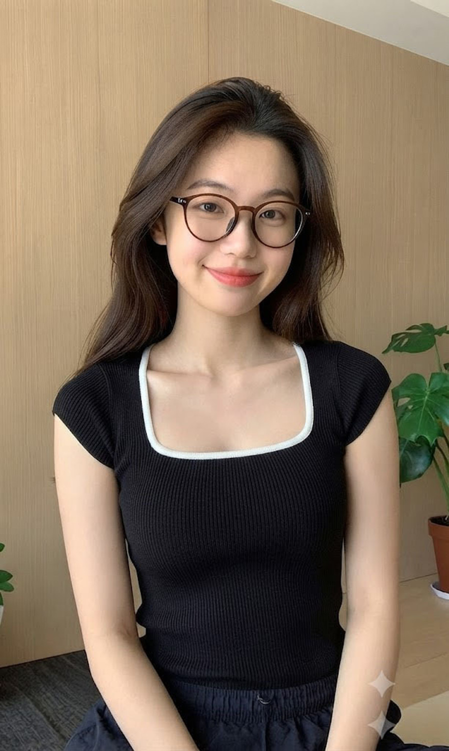 Image of Mistery Day Casual Self Design Women Black Top