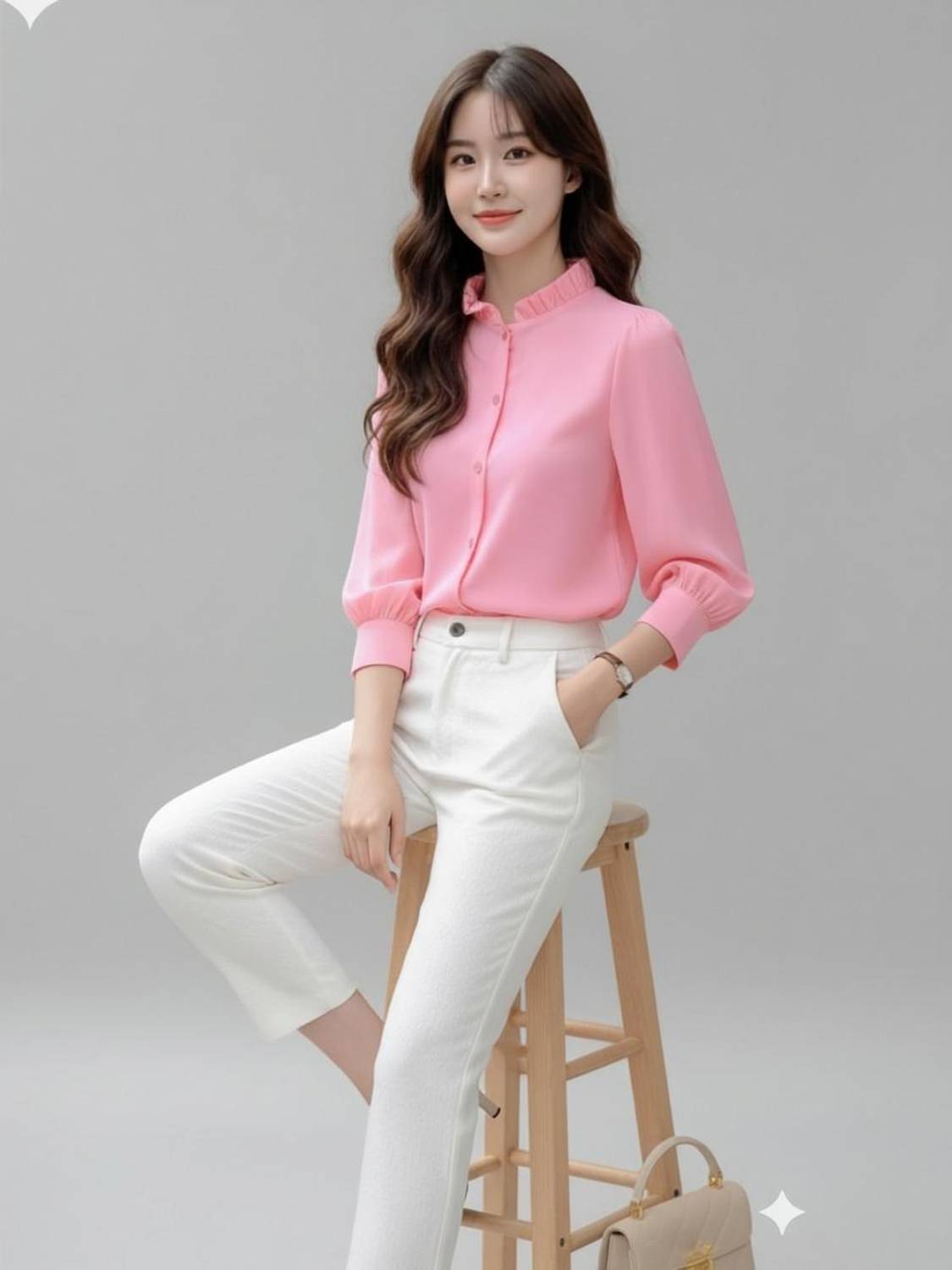 Sorevia Casual Solid Women White Top