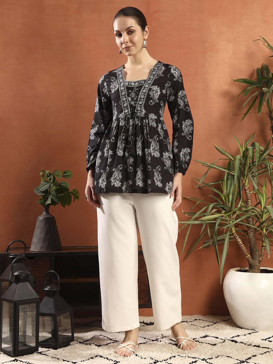 Image of Kirnya Casual Printed Women Multicolor Top