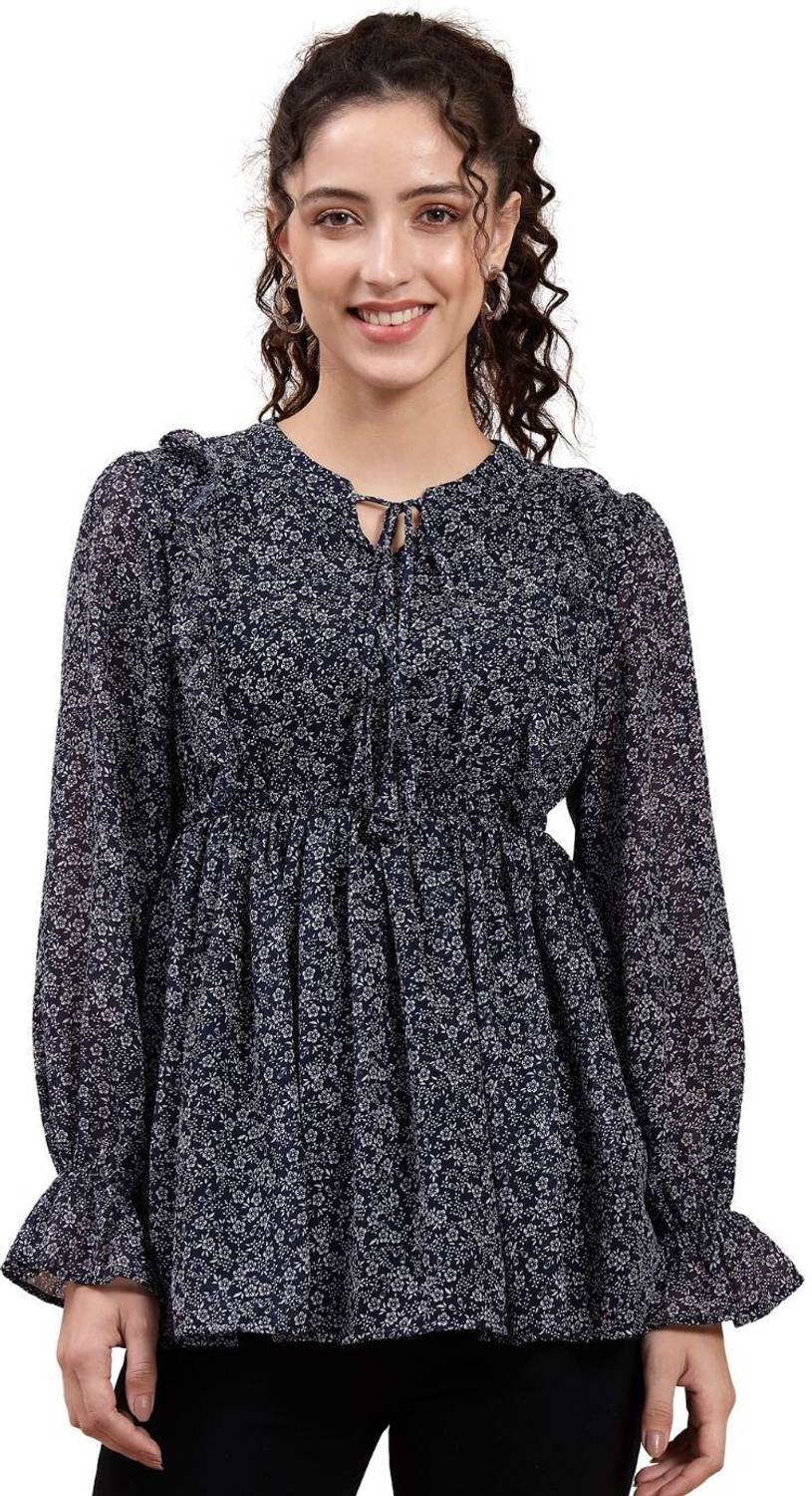 BEATNIK Casual Printed Women Blue Top