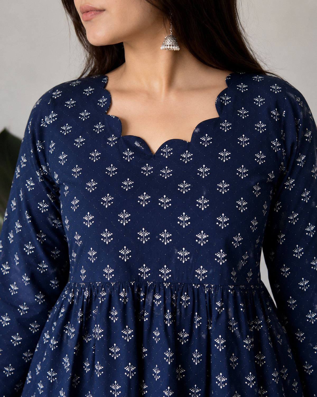 Image of Kanhaa Trends Women Floral Print Anarkali Kurta