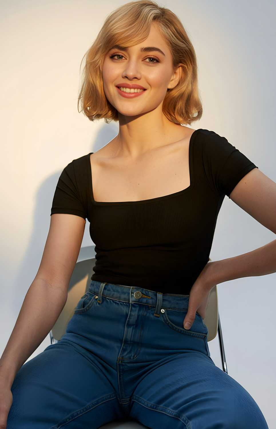 Image of SIGHTBOMB Party Solid Women Black Top