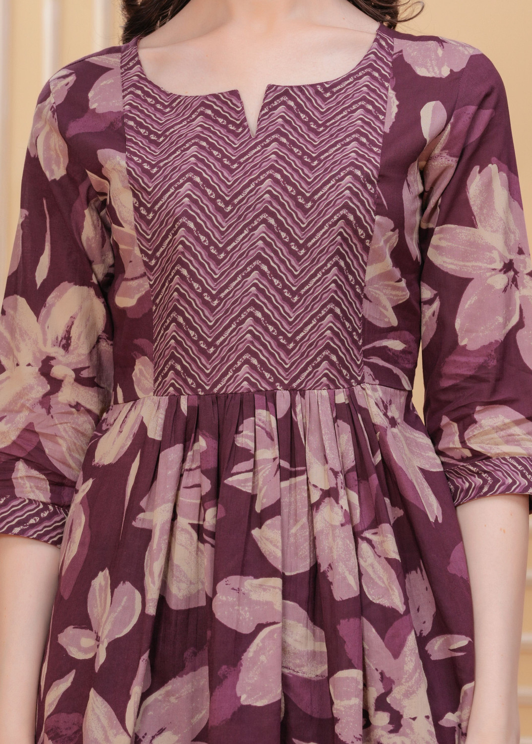 Image of Kirnya Casual Printed Women Maroon Top