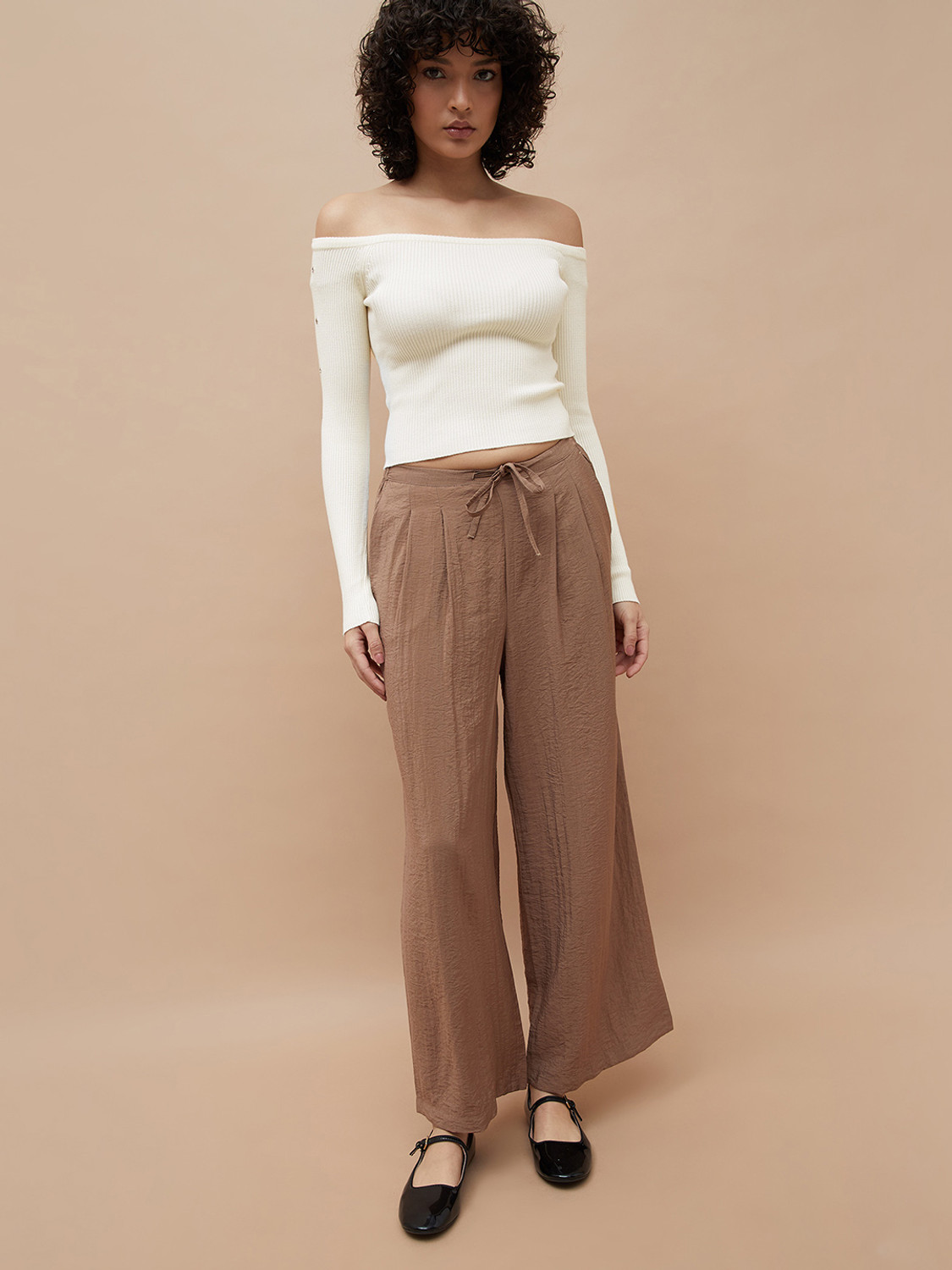 Image of Ginger by Lifestyle Casual Self Design Women White Top