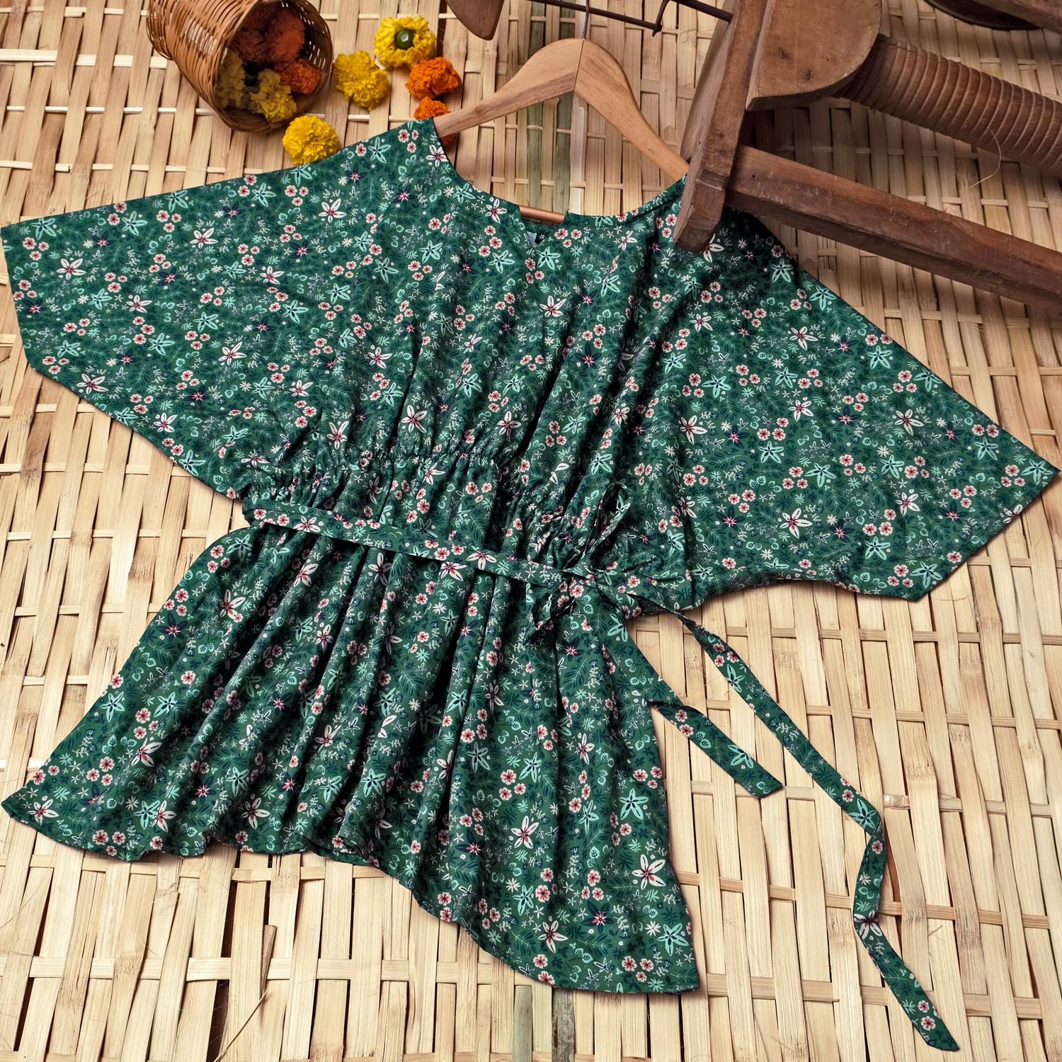 Aumira Casual Printed Women Green Top