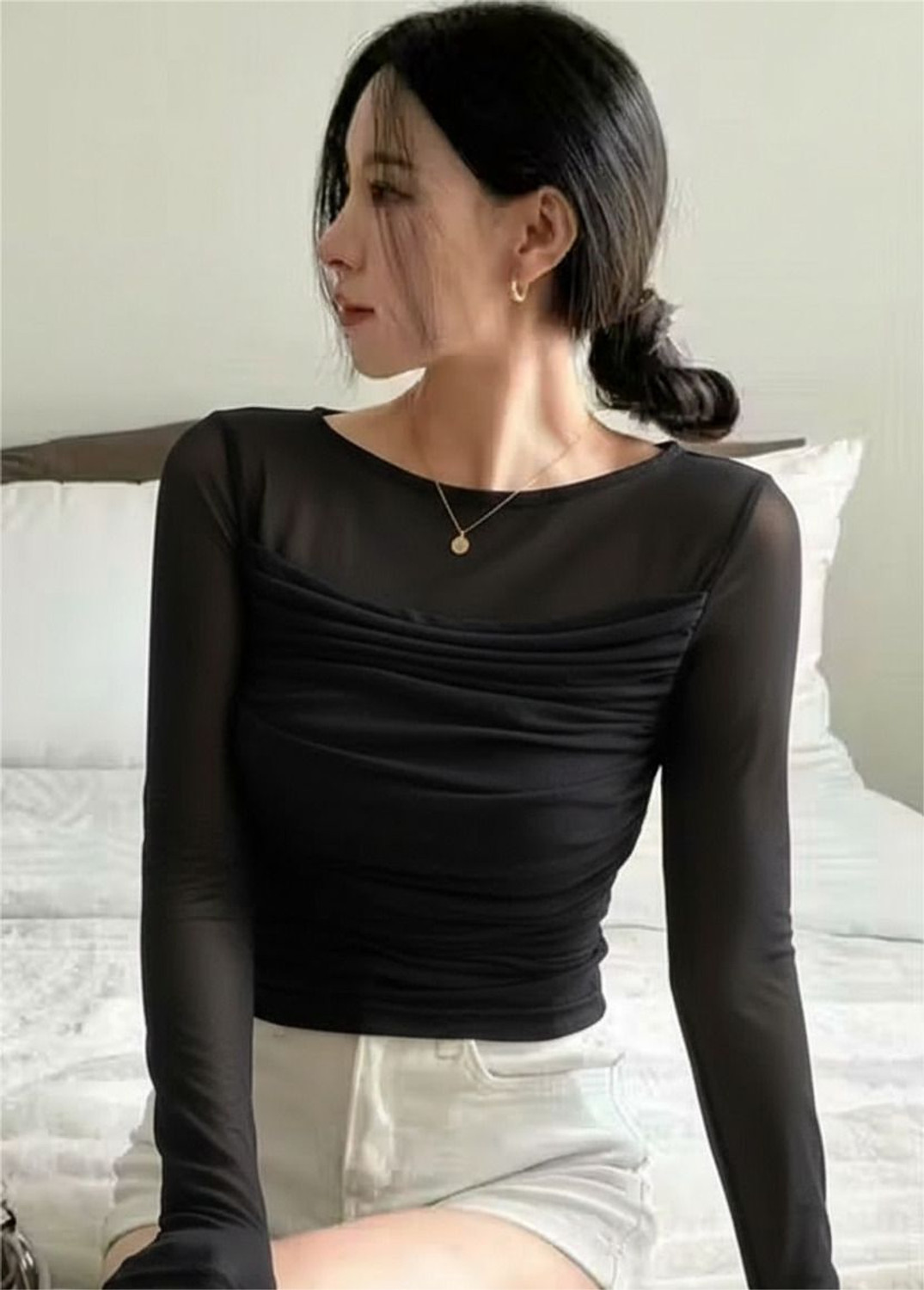 Image of Sompal Traders Casual Printed Women Black Top