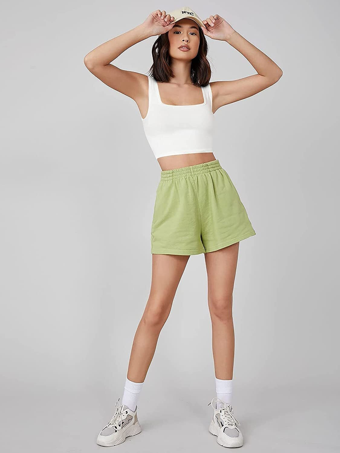 Image of MIXFIT Casual Solid Women White, Black Top