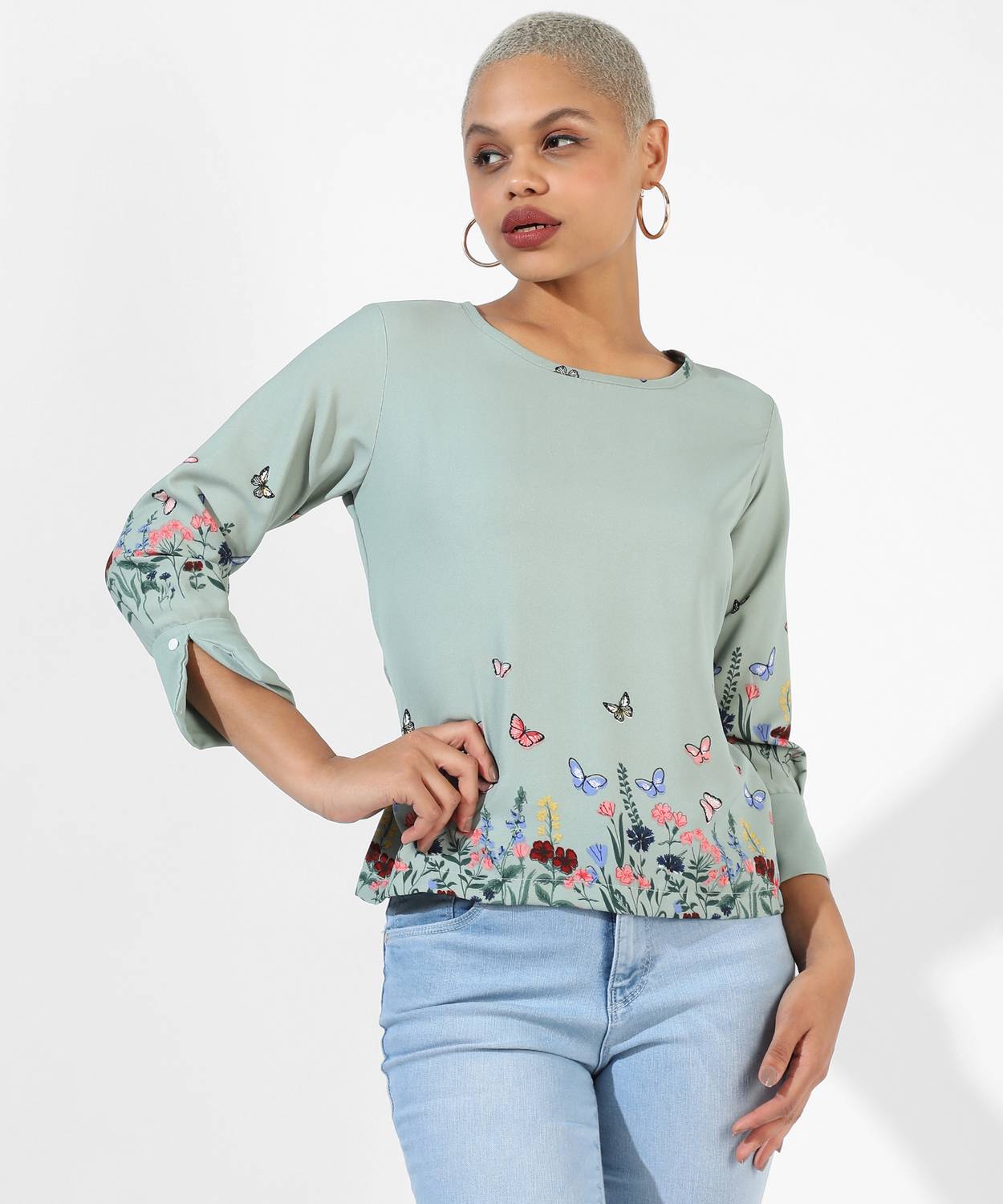 PINACOLADA Casual Solid Women Green Top