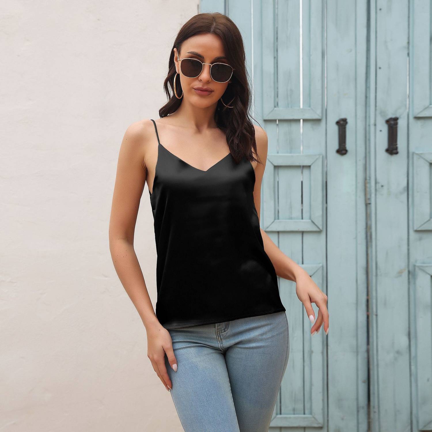 BoStreet Casual Solid Women Black Top